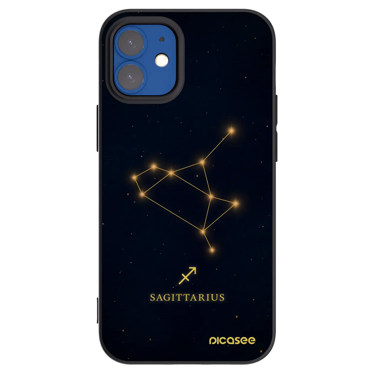 Silikonový černý obal pro Apple iPhone 12 mini - SAGITTARIUS