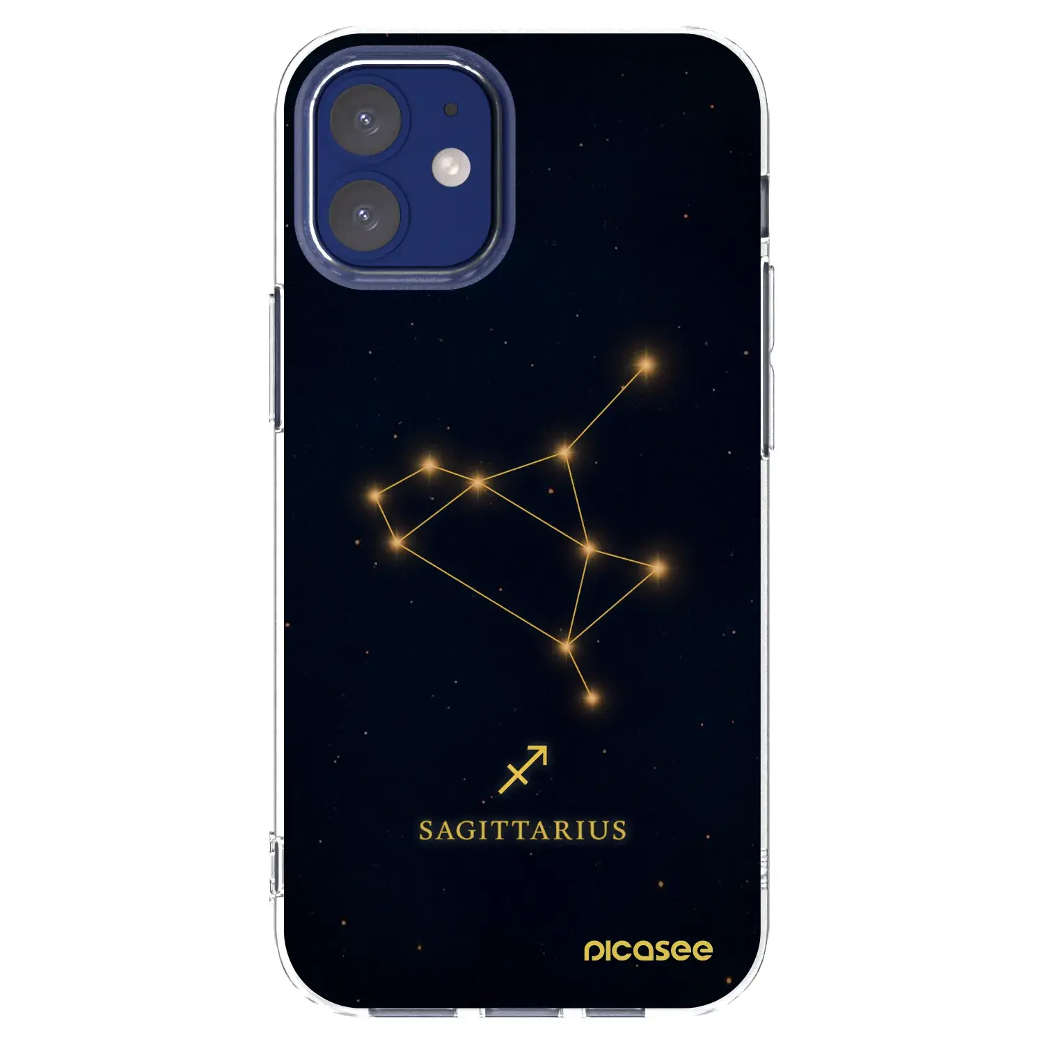 Silikonový průhledný obal pro Apple iPhone 12 mini - SAGITTARIUS