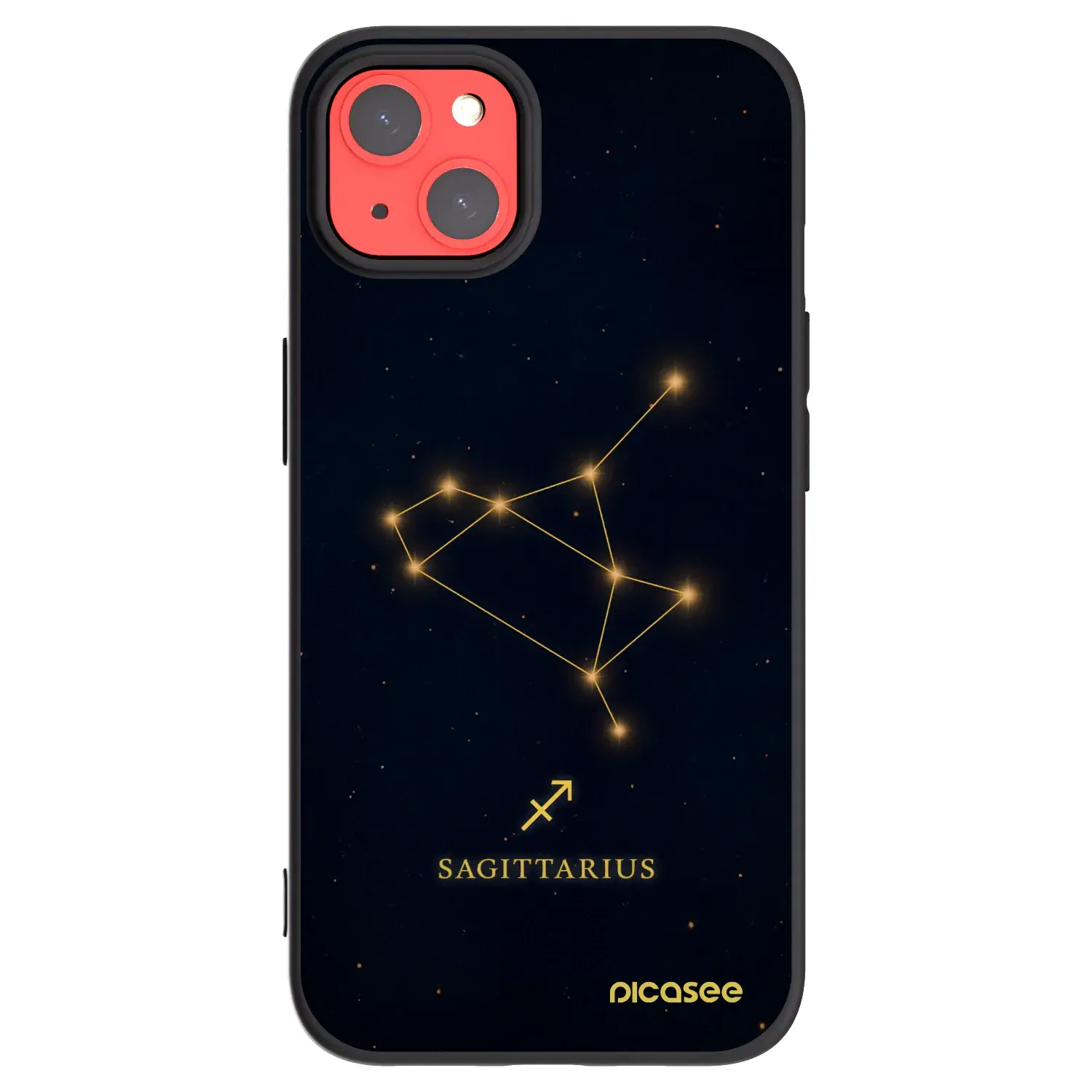 Silikonový černý obal pro Apple iPhone 13 - SAGITTARIUS
