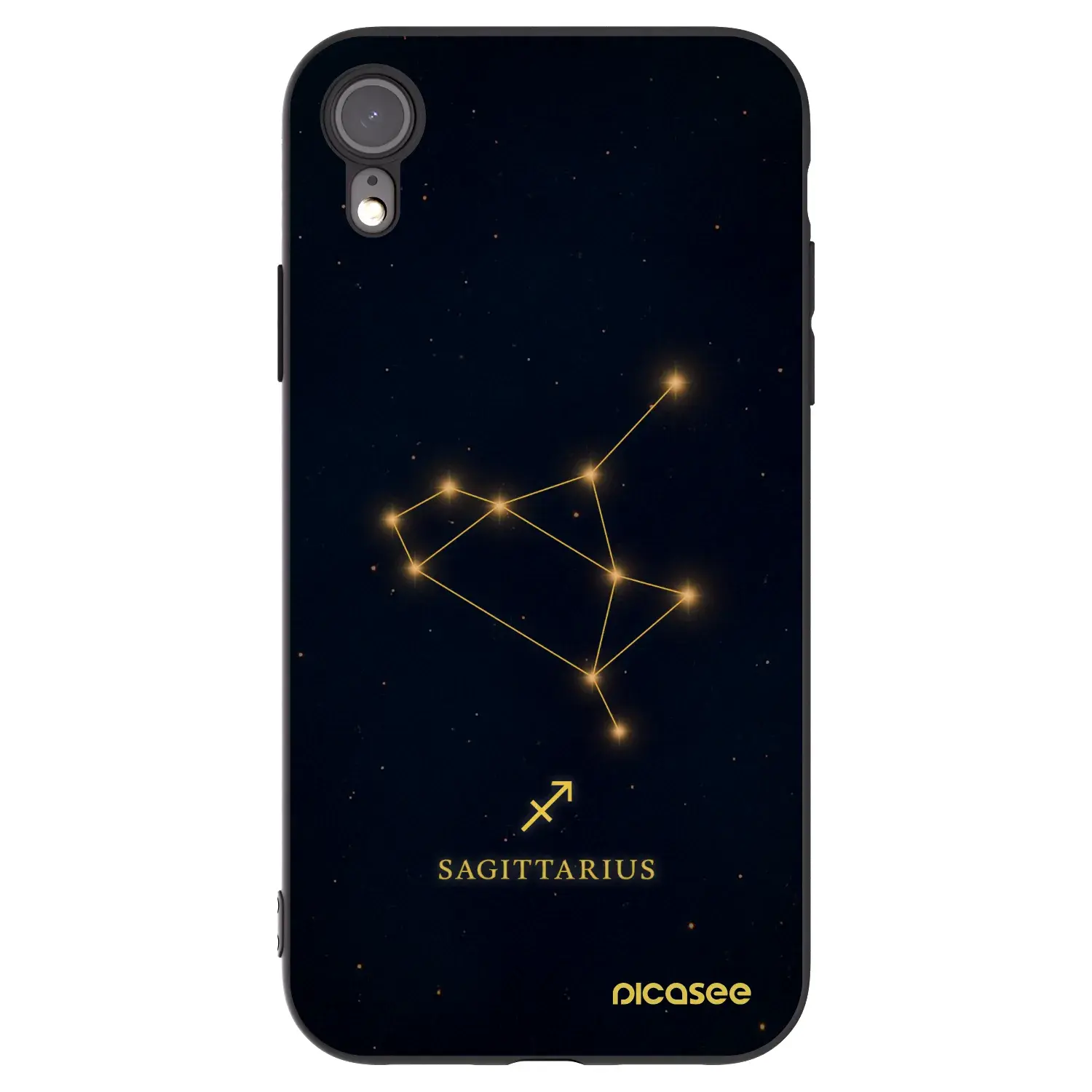 Silikonový černý obal pro Apple iPhone XR - SAGITTARIUS
