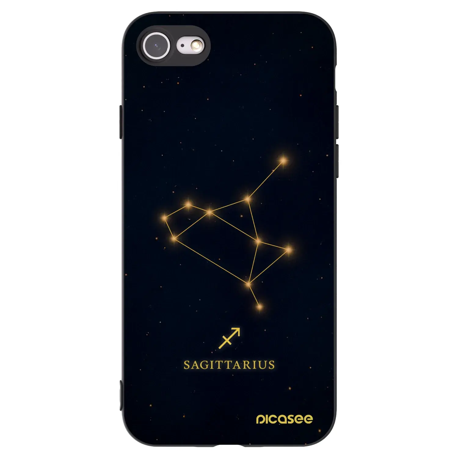 Silikonový černý obal pro Apple iPhone SE 2022 - SAGITTARIUS