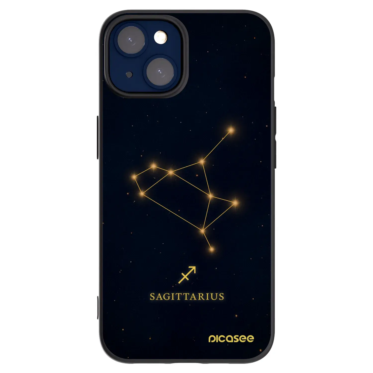 Silikonový černý obal pro Apple iPhone 14 - SAGITTARIUS