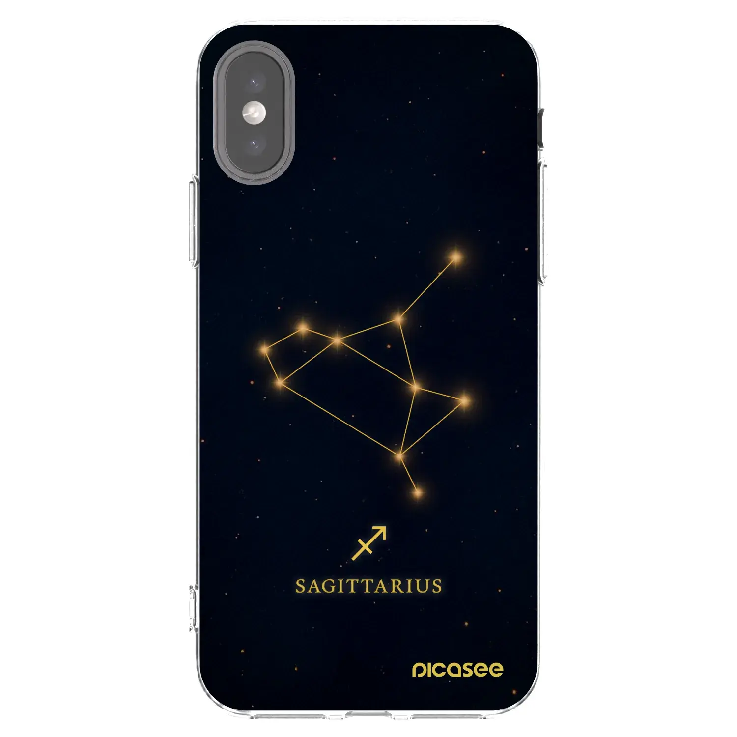 Silikonový průhledný obal pro Apple iPhone X/XS - SAGITTARIUS