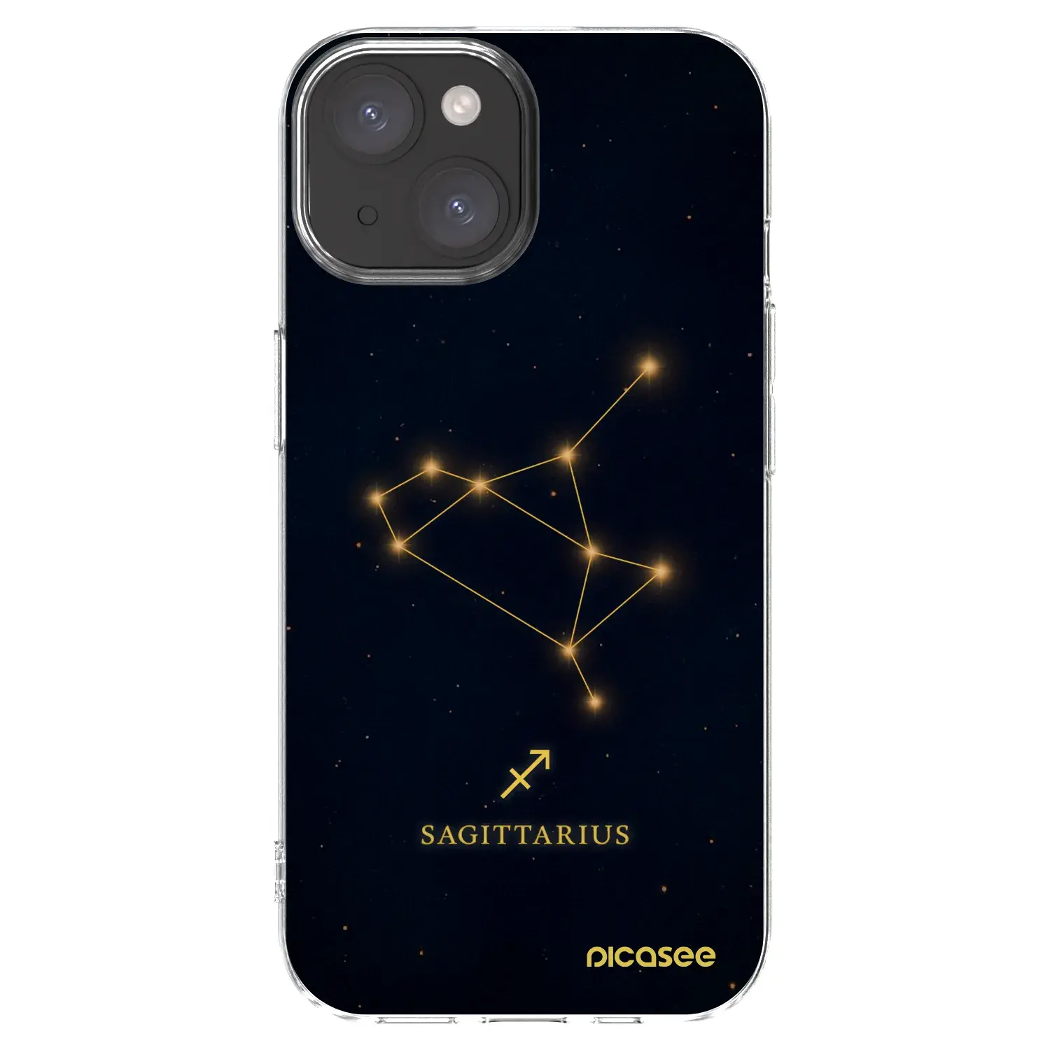 Silikonový průhledný obal pro Apple iPhone 15 - SAGITTARIUS