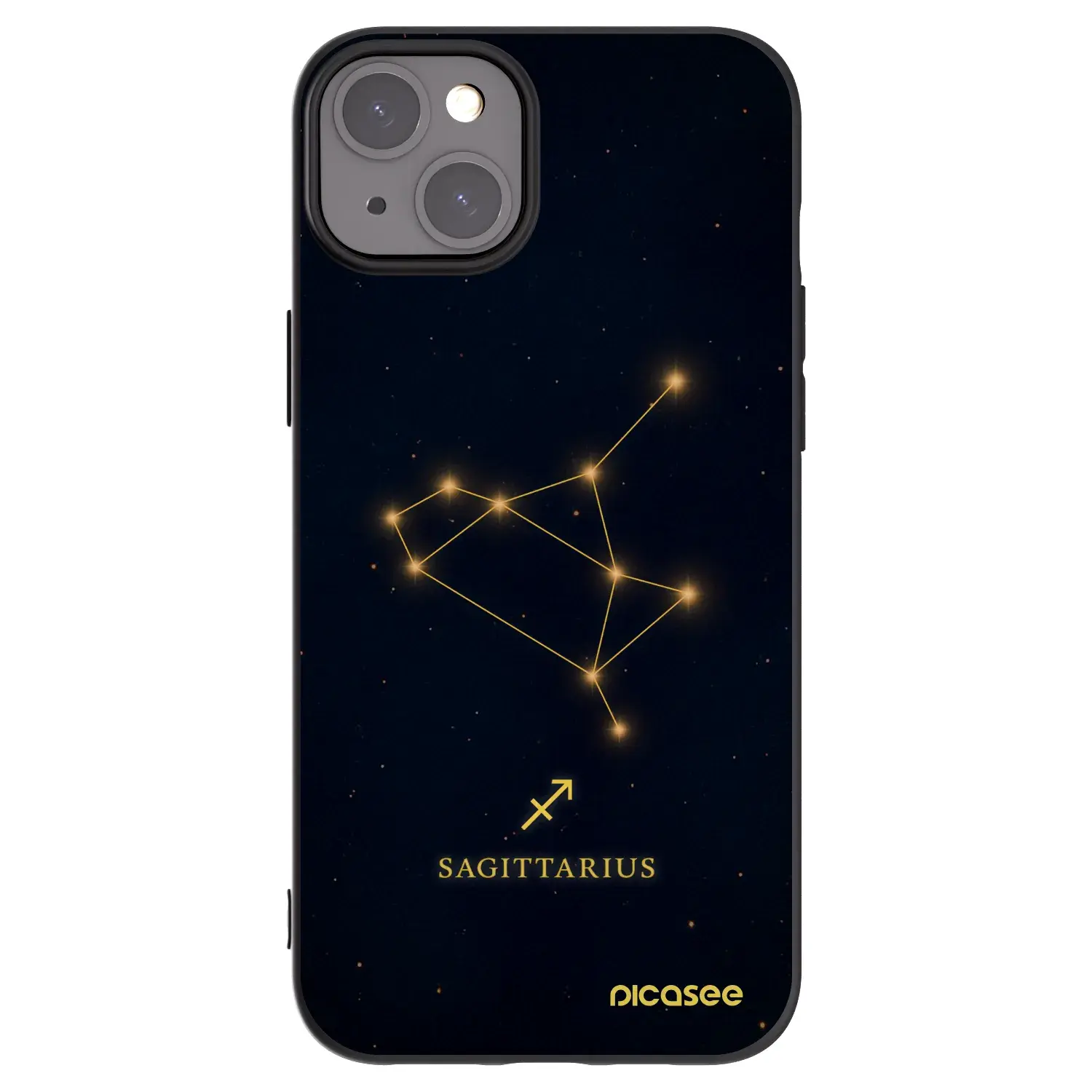 Silikonový černý obal pro Apple iPhone 15 Plus - SAGITTARIUS