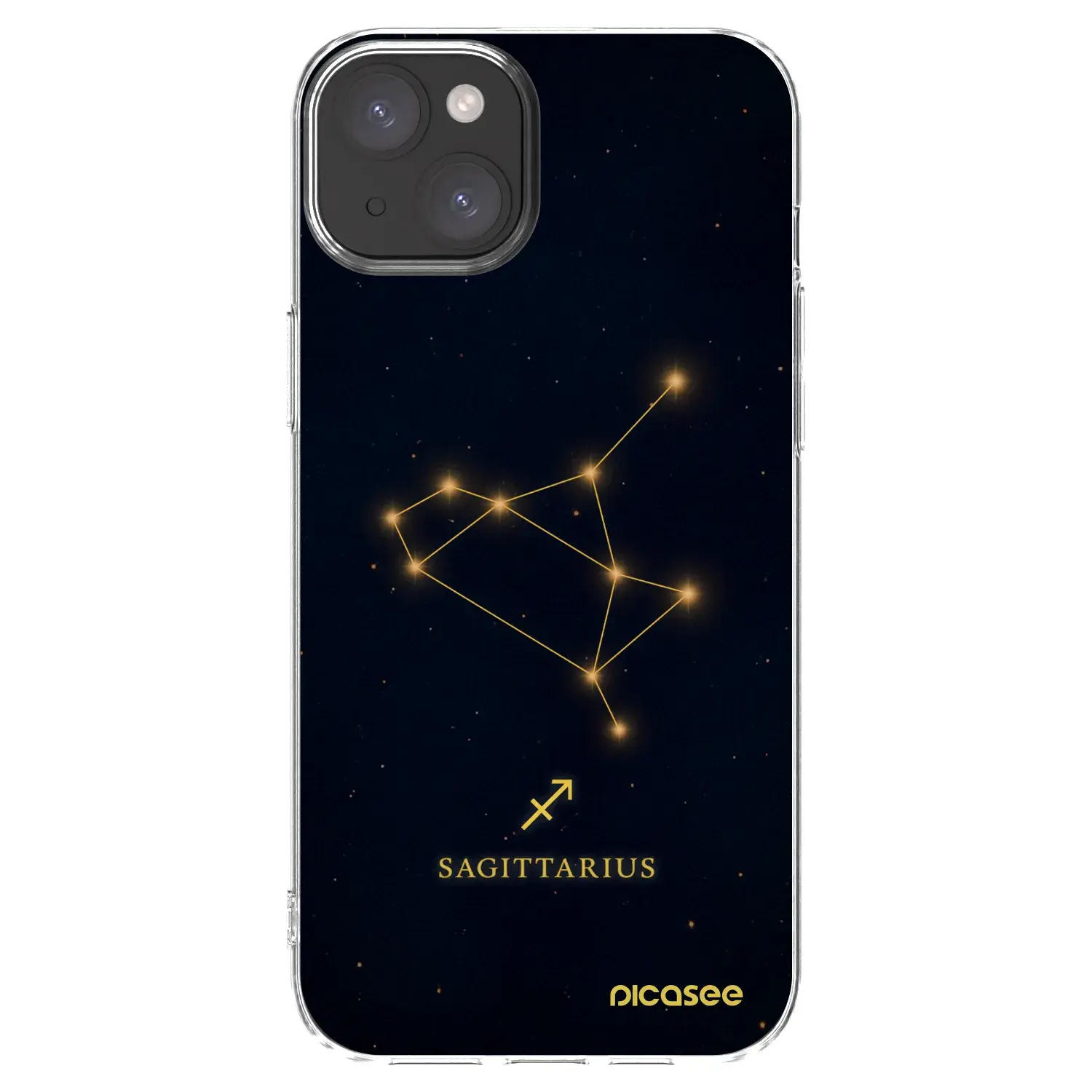 Silikonový průhledný obal pro Apple iPhone 15 Plus - SAGITTARIUS