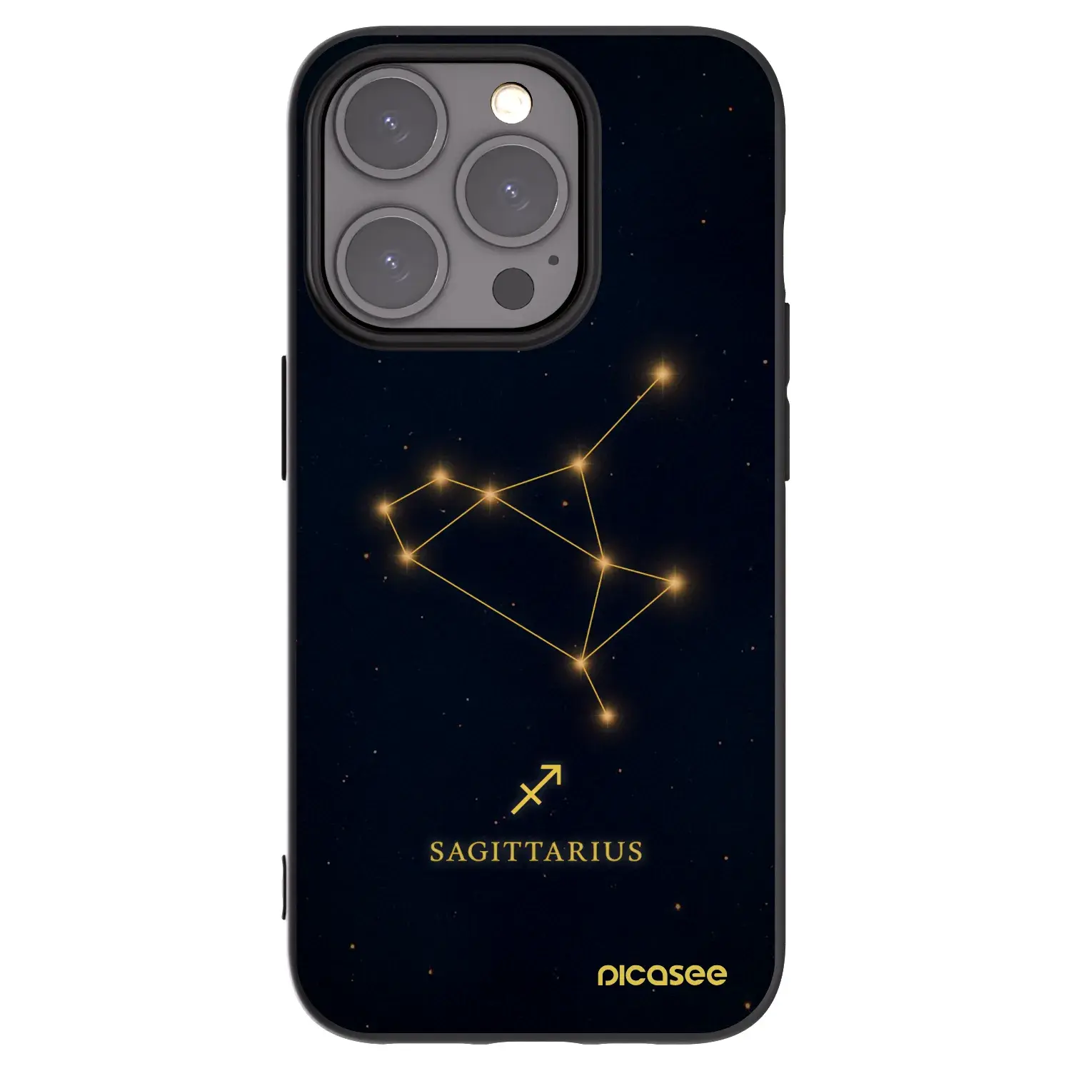 Silikonový černý obal pro Apple iPhone 15 Pro - SAGITTARIUS