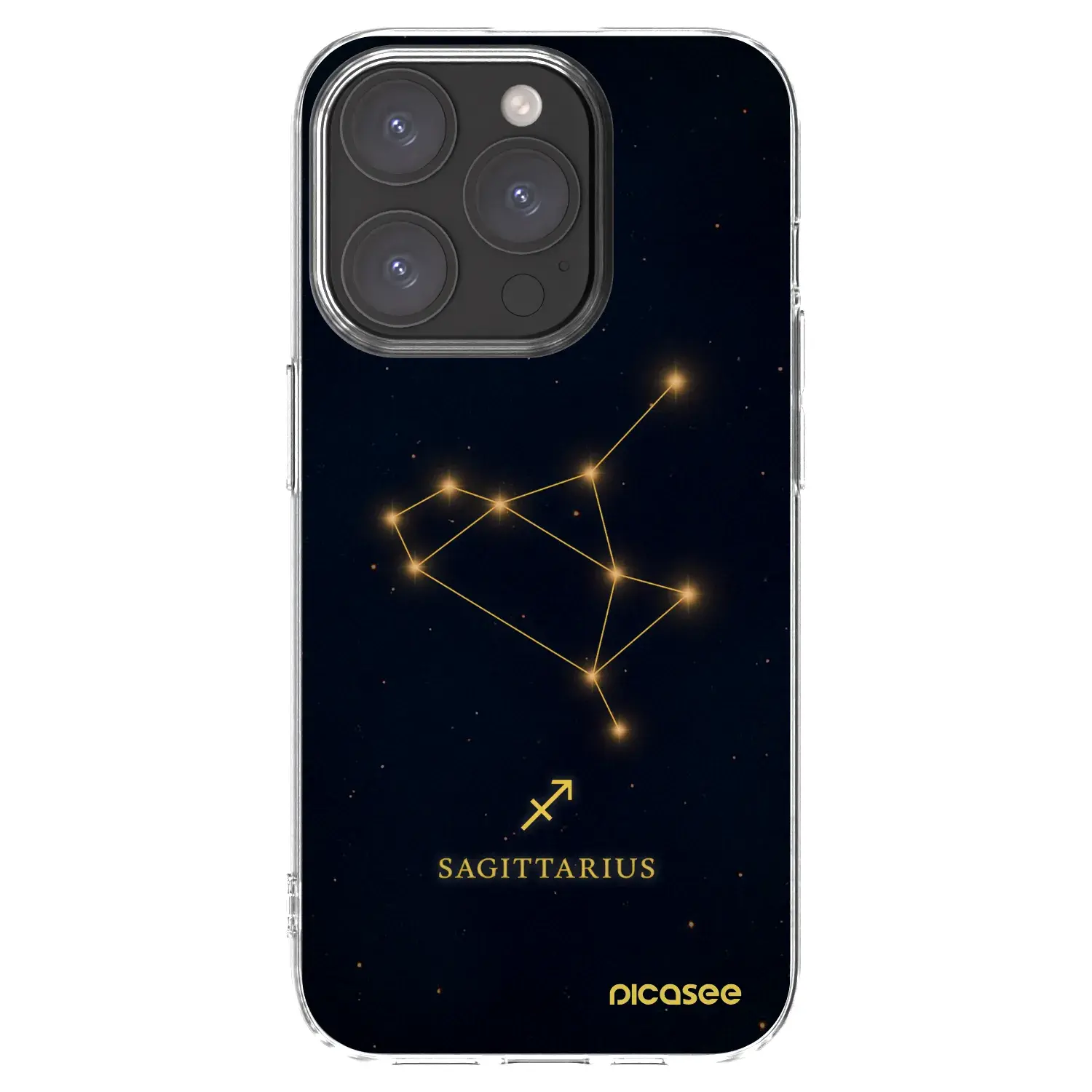 Silikonový průhledný obal pro Apple iPhone 15 Pro - SAGITTARIUS