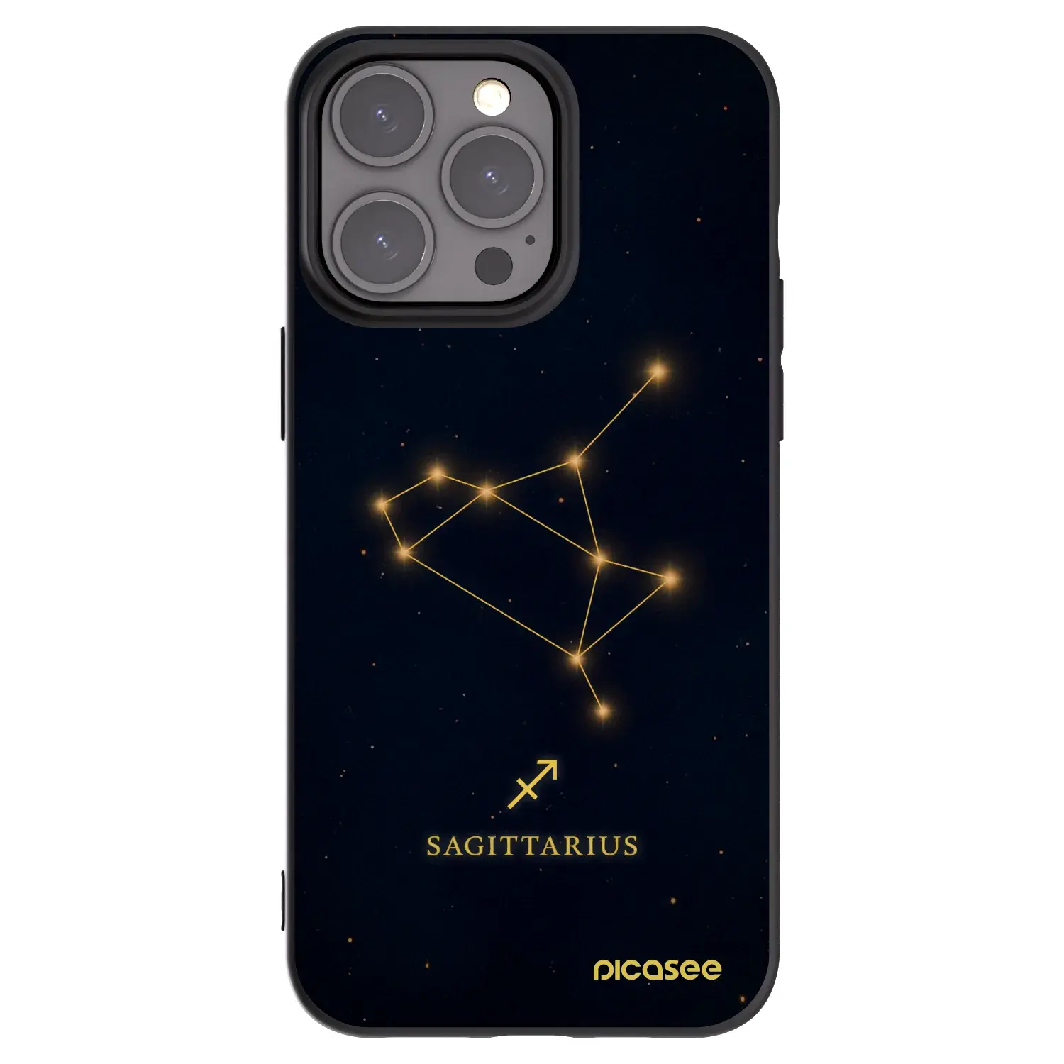Silikonový černý obal pro Apple iPhone 15 Pro Max - SAGITTARIUS