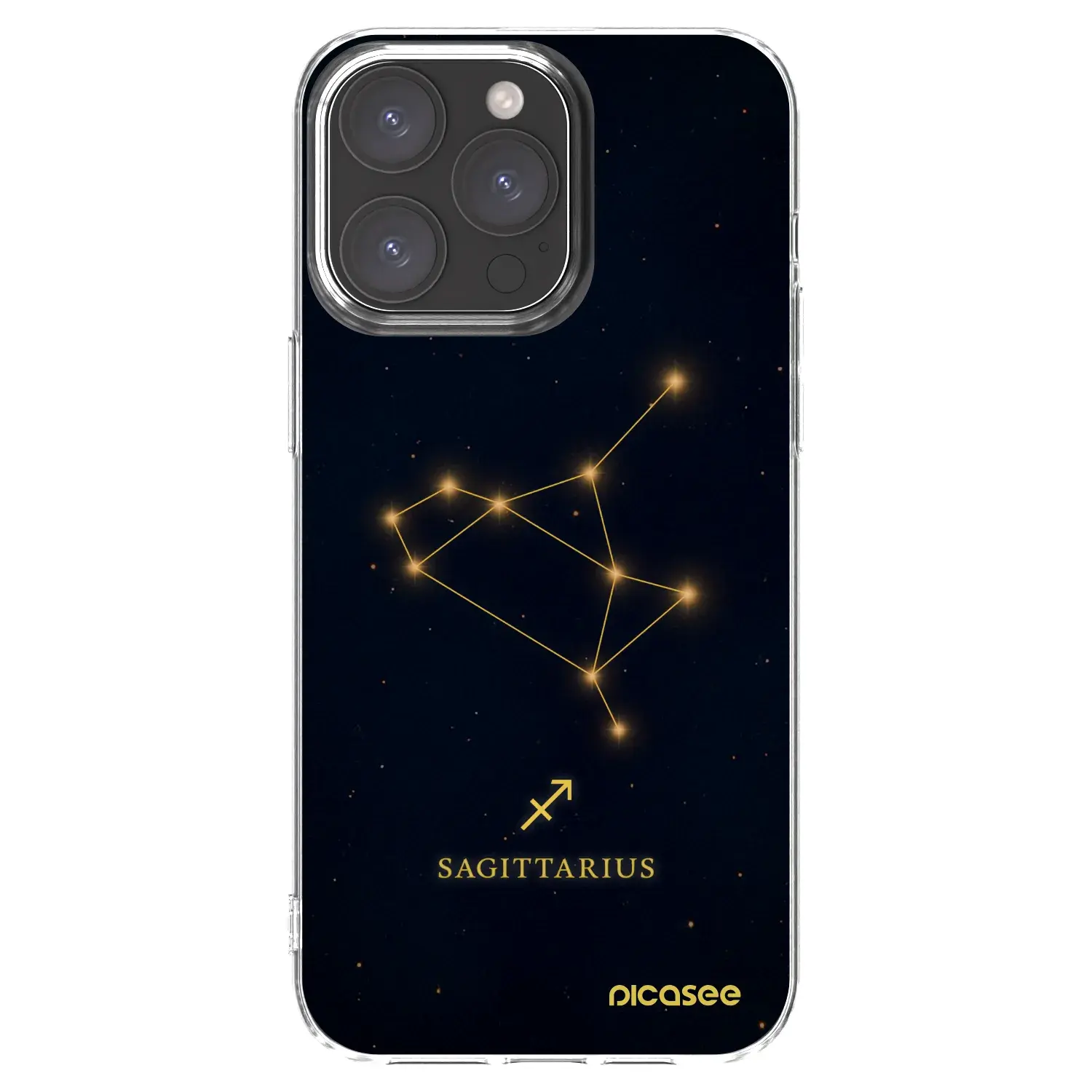 Silikonový průhledný obal pro Apple iPhone 15 Pro Max - SAGITTARIUS