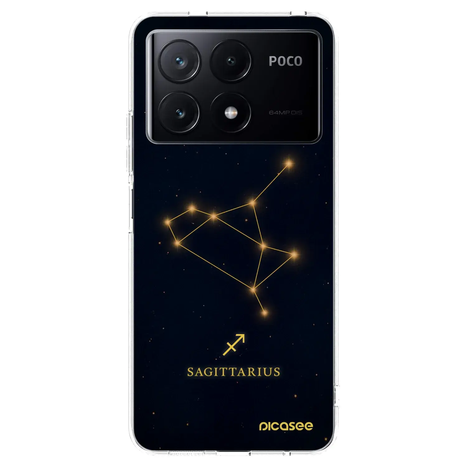 Silikonový průhledný obal pro Xiaomi Poco X6 Pro - SAGITTARIUS