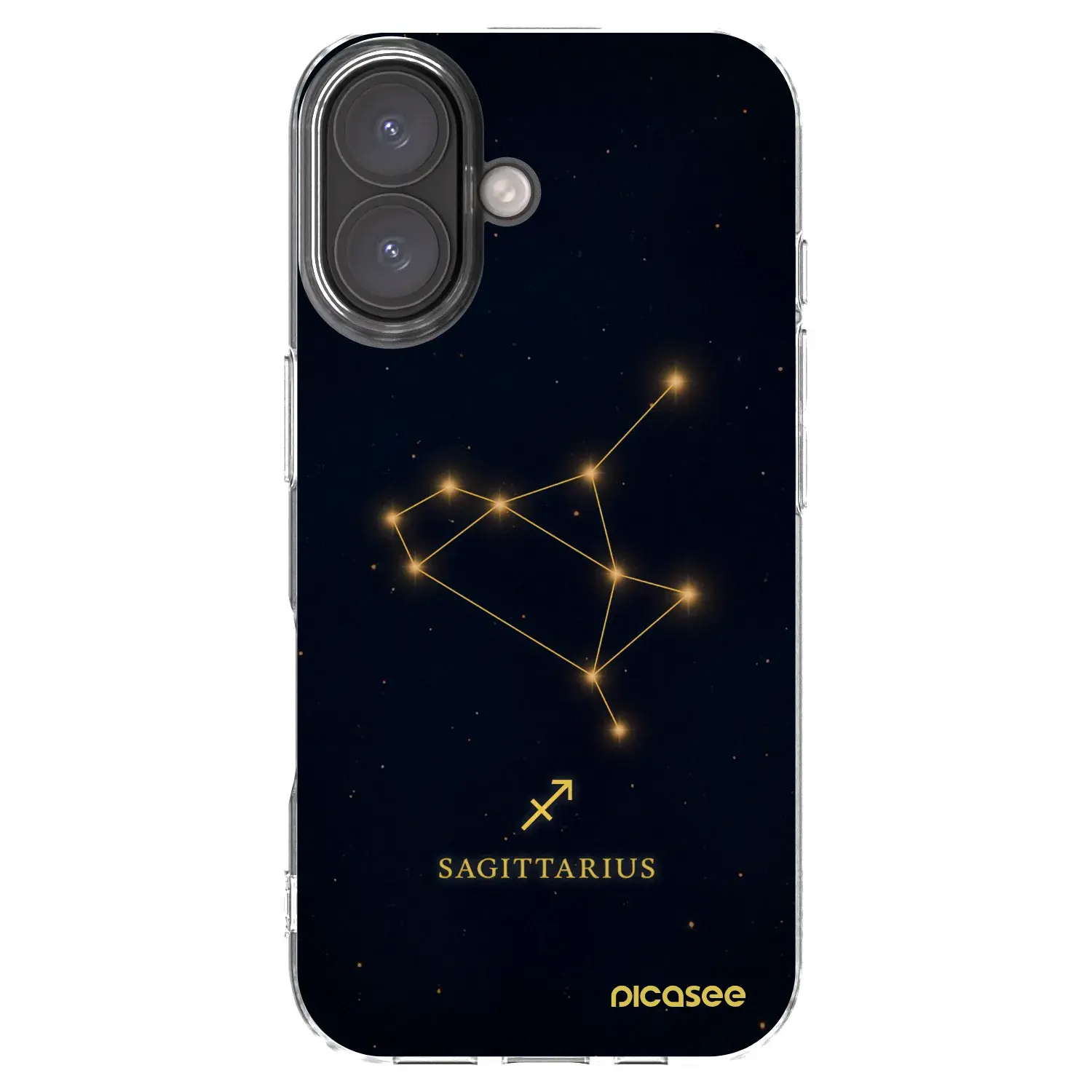 Silikonový průhledný obal pro Apple iPhone 16 - SAGITTARIUS