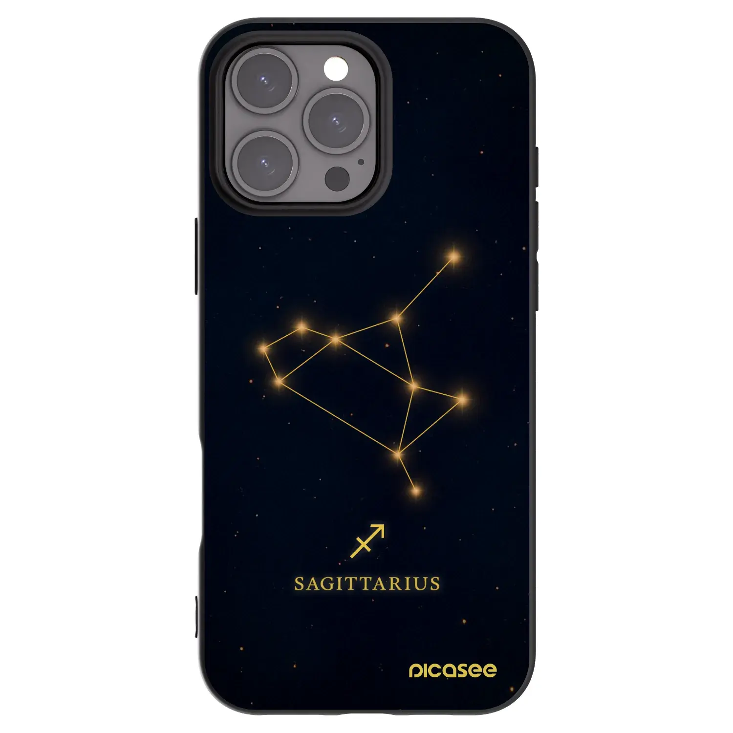 Silikonový černý obal pro Apple iPhone 16 Pro Max - SAGITTARIUS