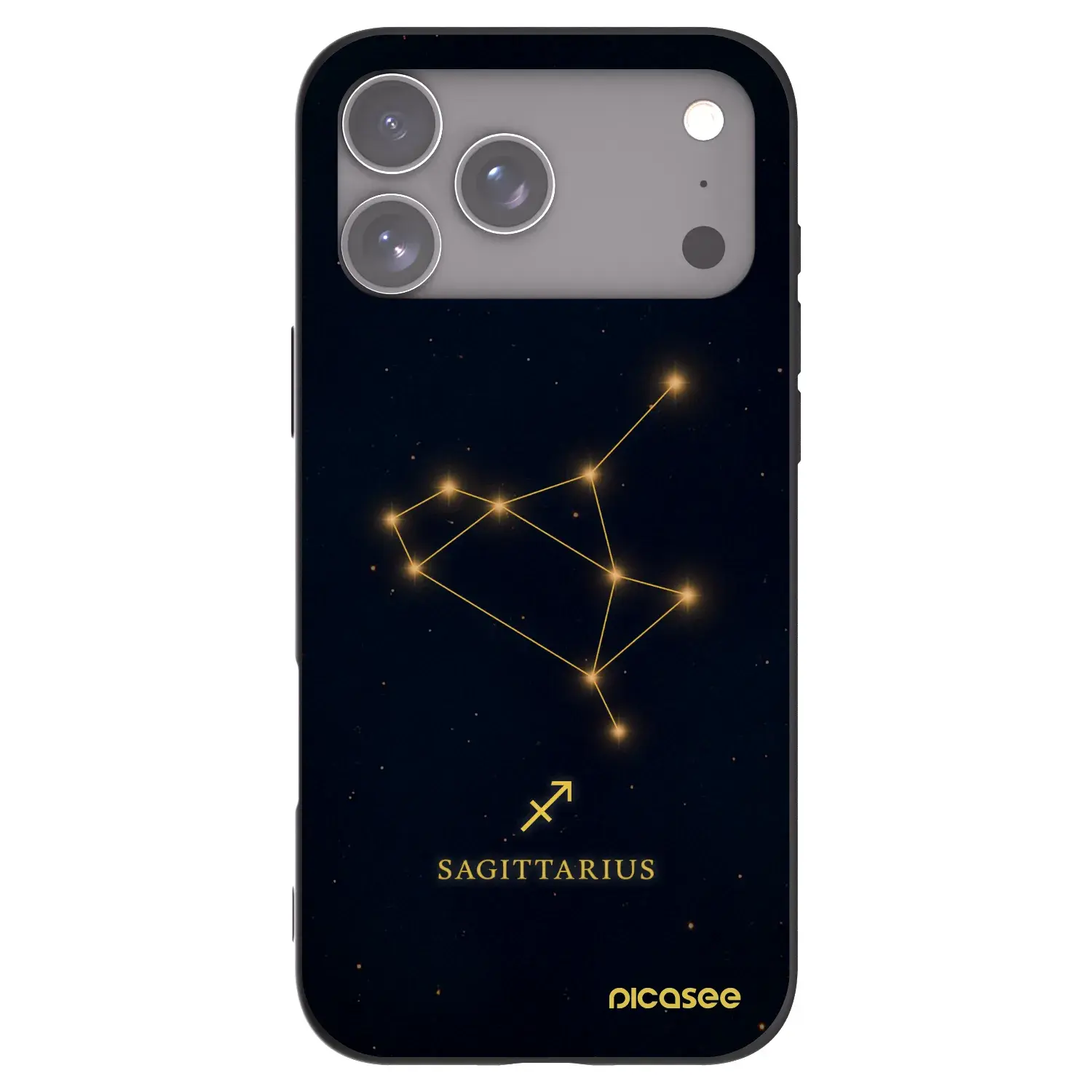 Silikonový černý obal pro Apple iPhone 17 Pro Max - SAGITTARIUS