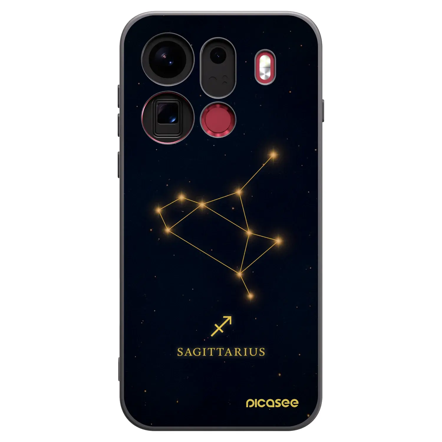 Silikonový černý obal pro OPPO Find X9 Pro - SAGITTARIUS