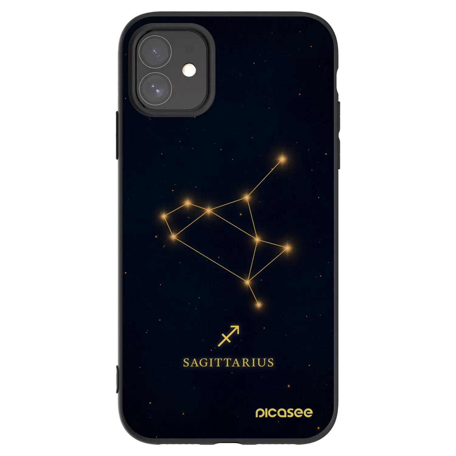 Silikonový černý obal pro Apple iPhone 11 - SAGITTARIUS