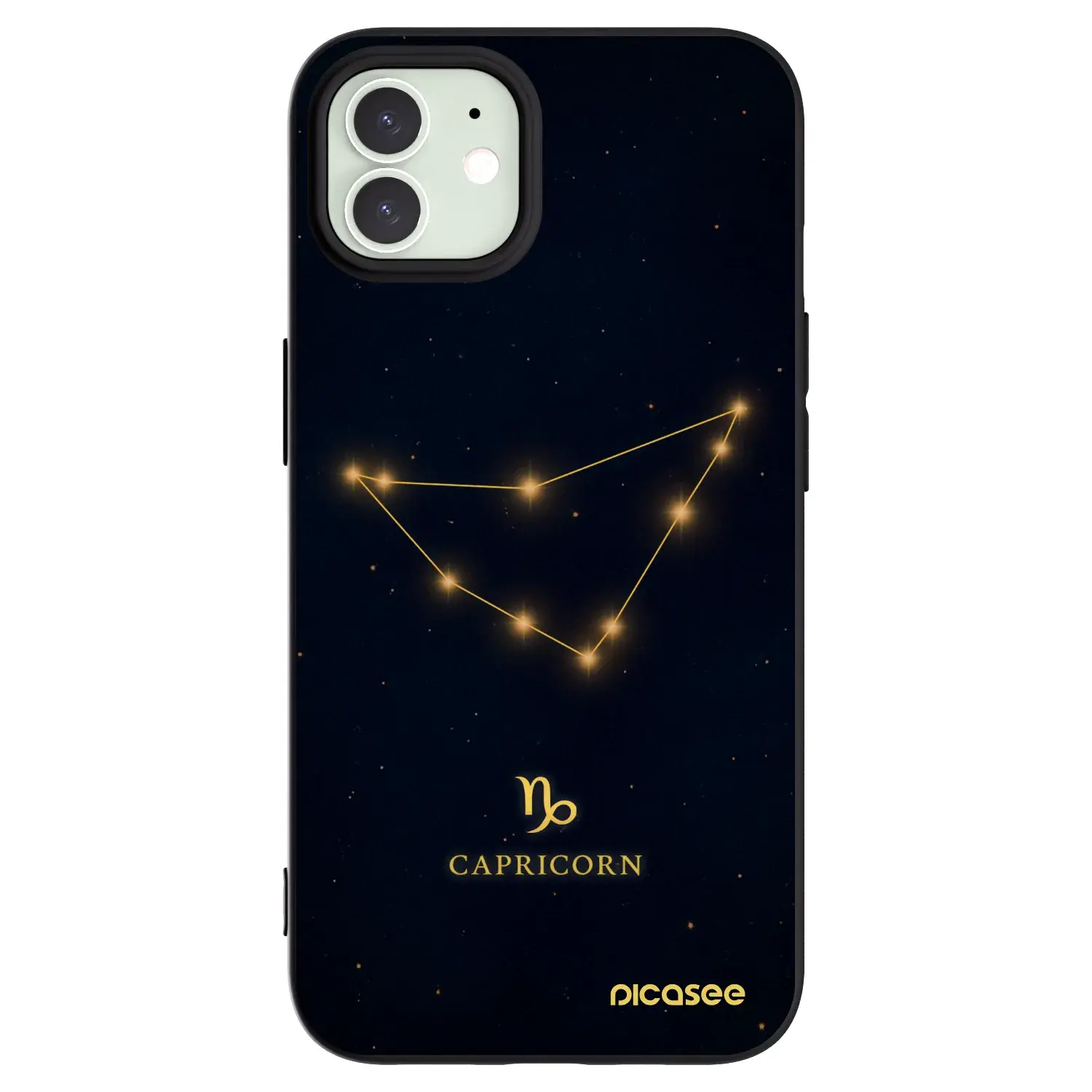 Silikonový černý obal pro Apple iPhone 12 - CAPRICORN