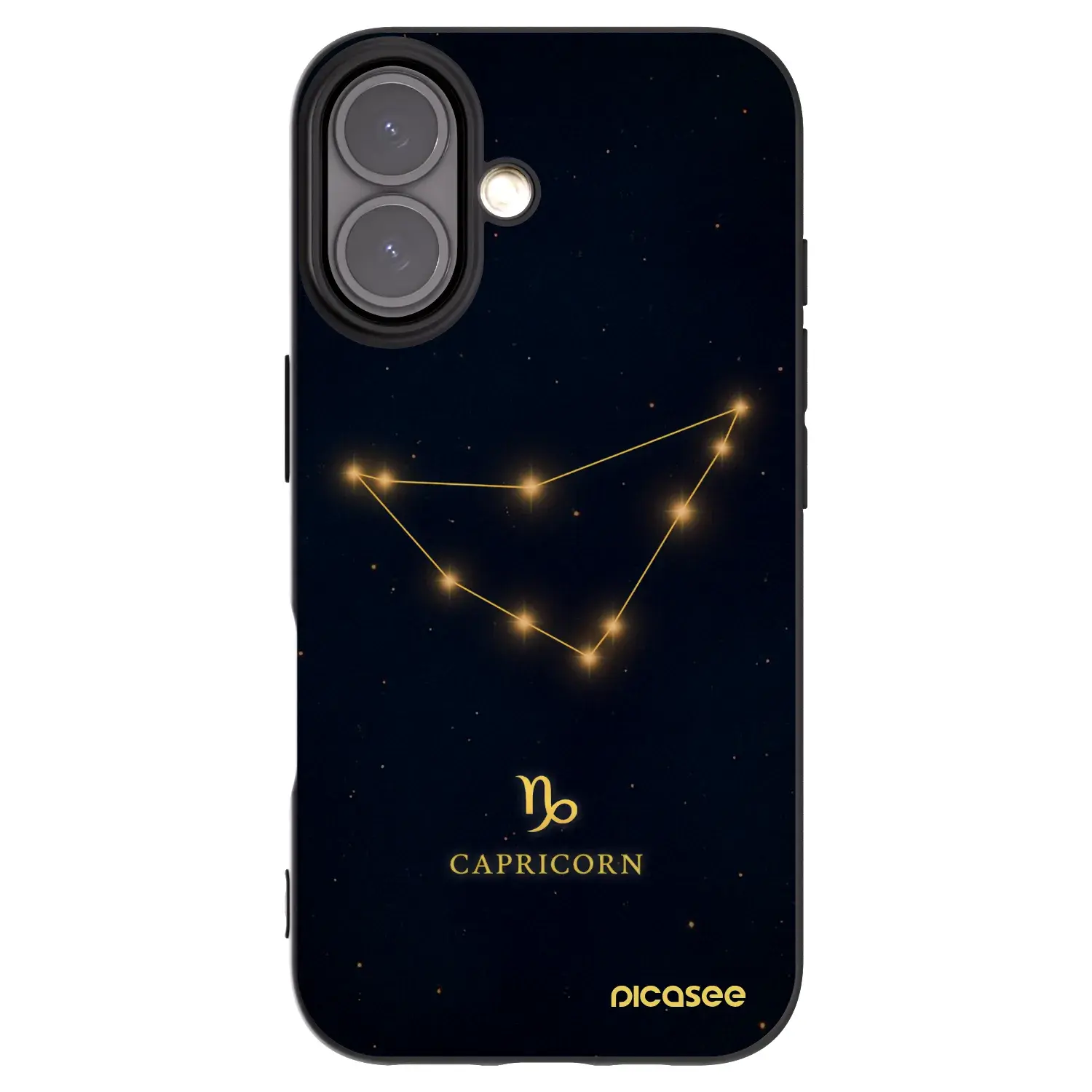Silikonový černý obal pro Apple iPhone 16 - CAPRICORN