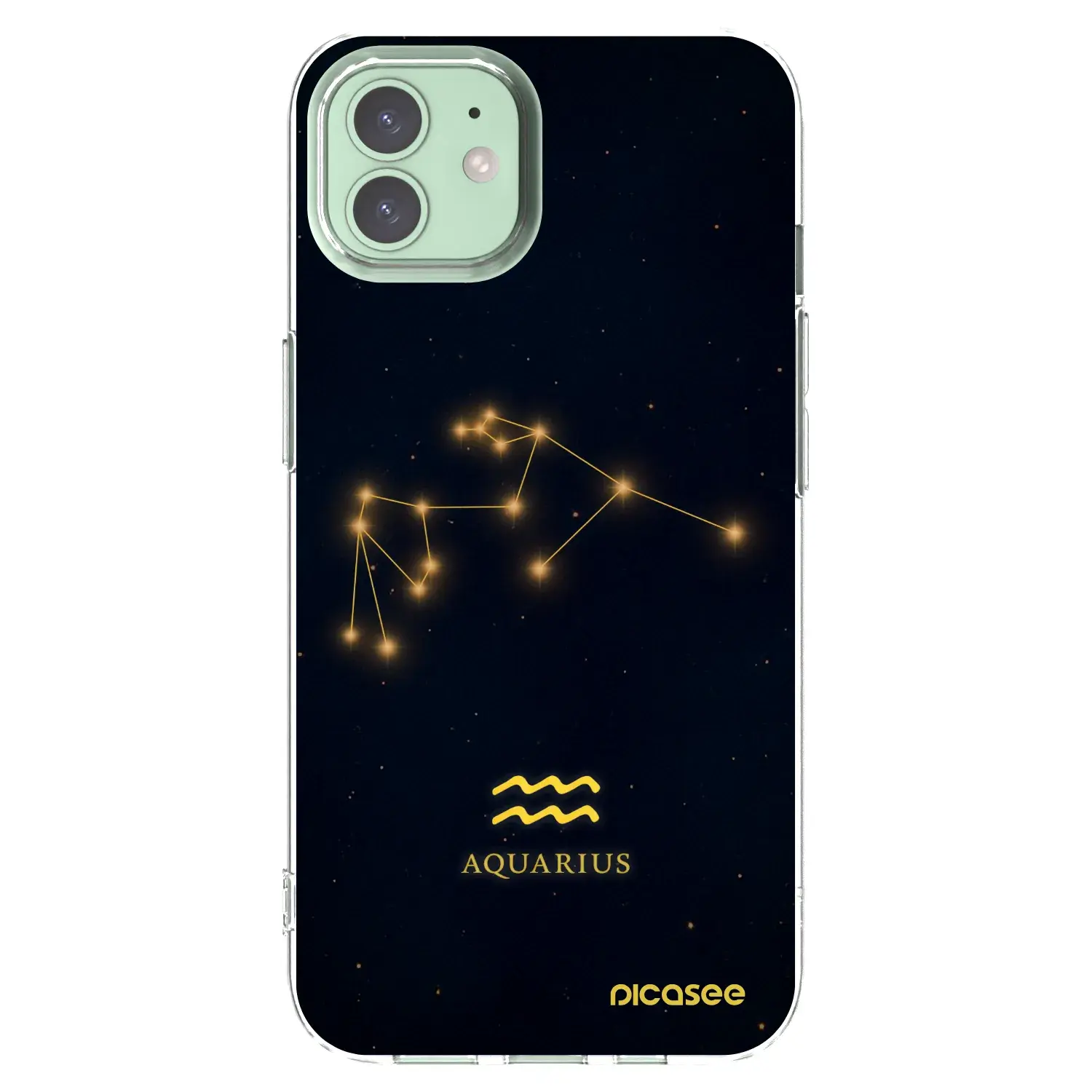 Silikonový průhledný obal pro Apple iPhone 12 - AQUARIUS