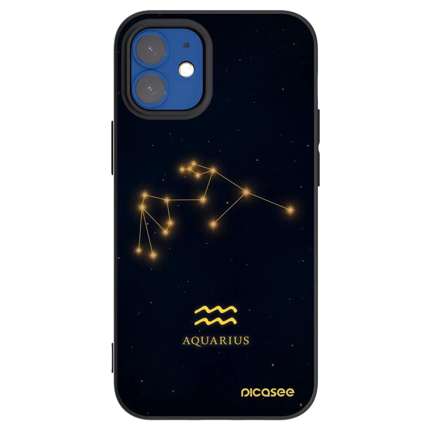 Silikonový černý obal pro Apple iPhone 12 mini - AQUARIUS