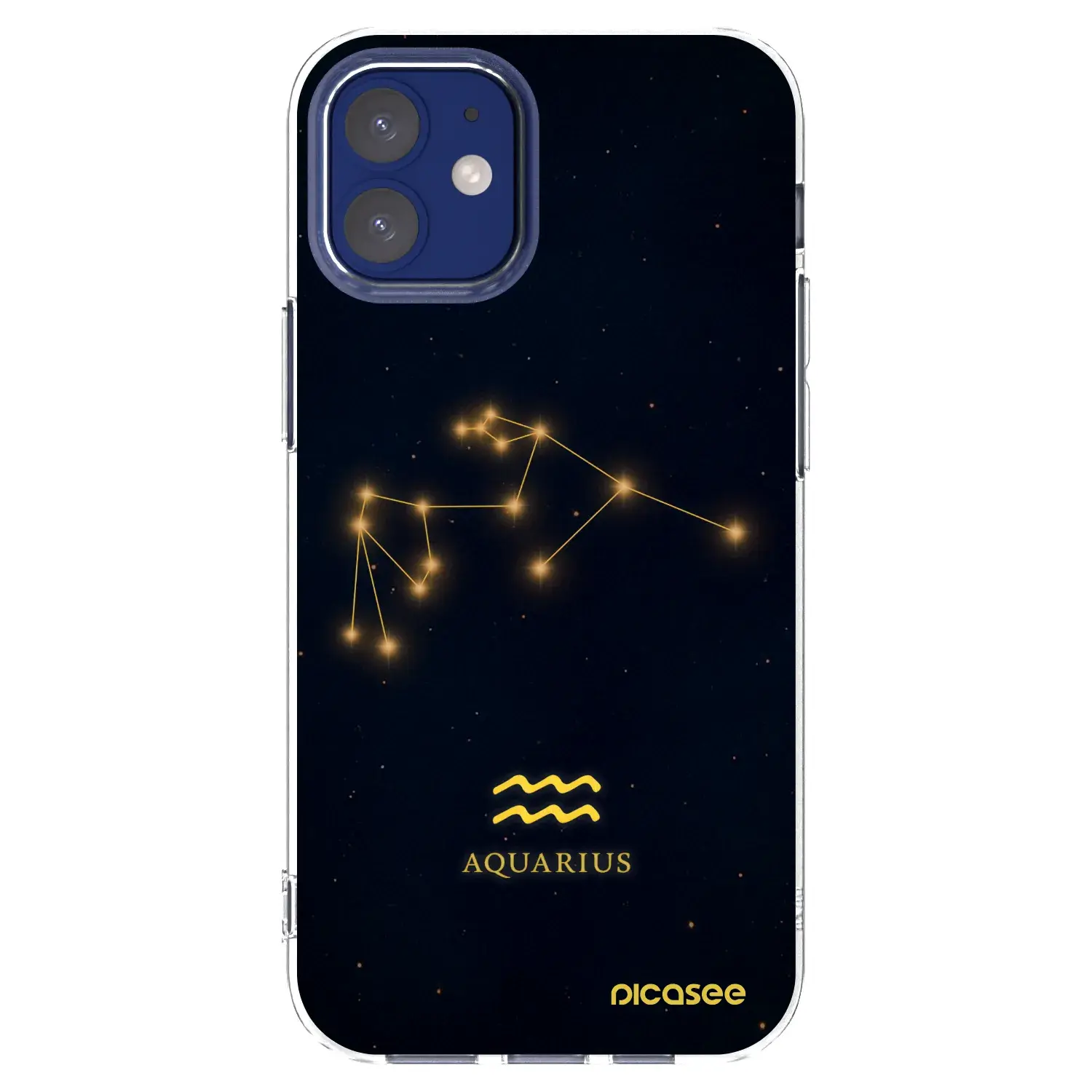 Silikonový průhledný obal pro Apple iPhone 12 mini - AQUARIUS