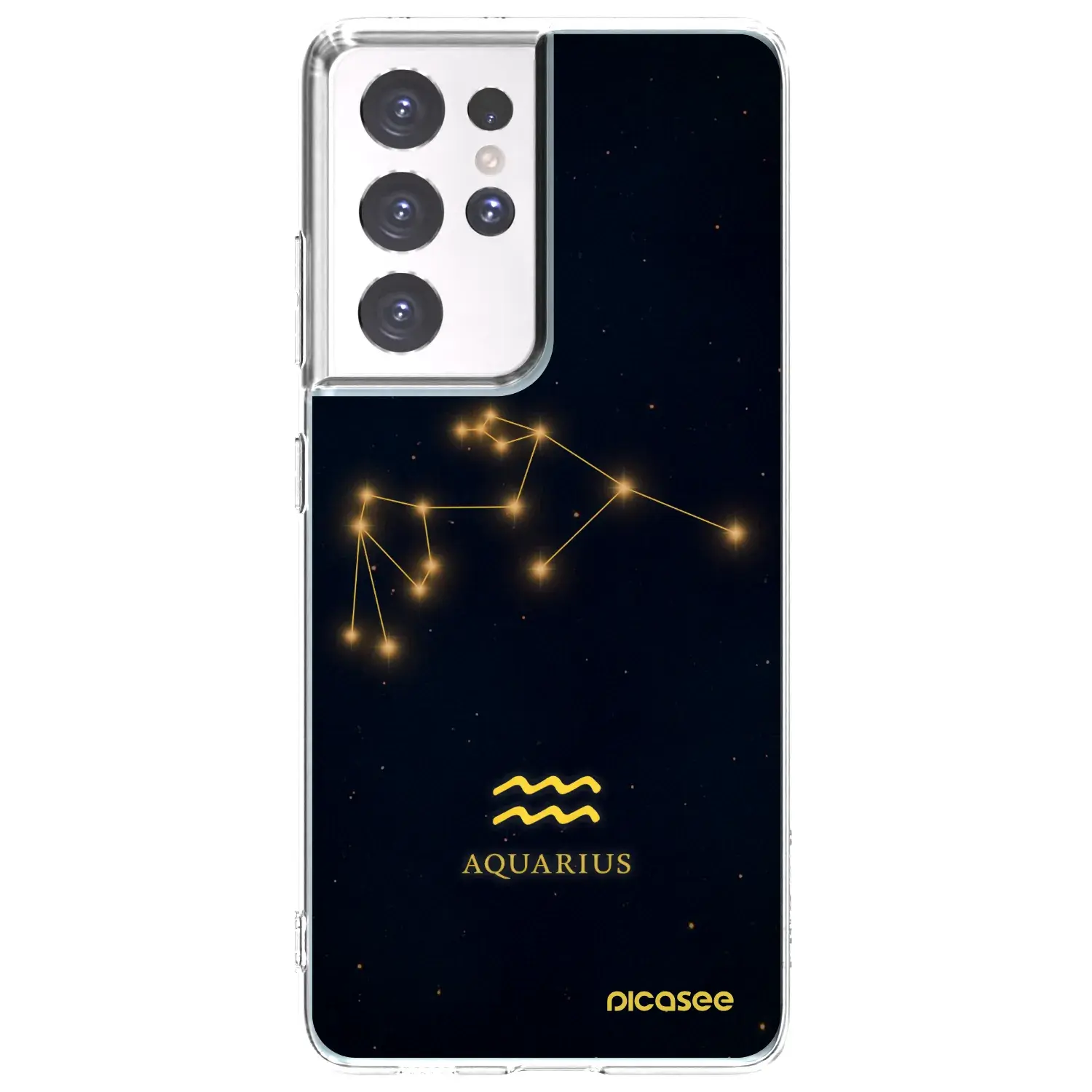 Silikonový průhledný obal pro Samsung Galaxy S21 Ultra 5G G998B - AQUARIUS