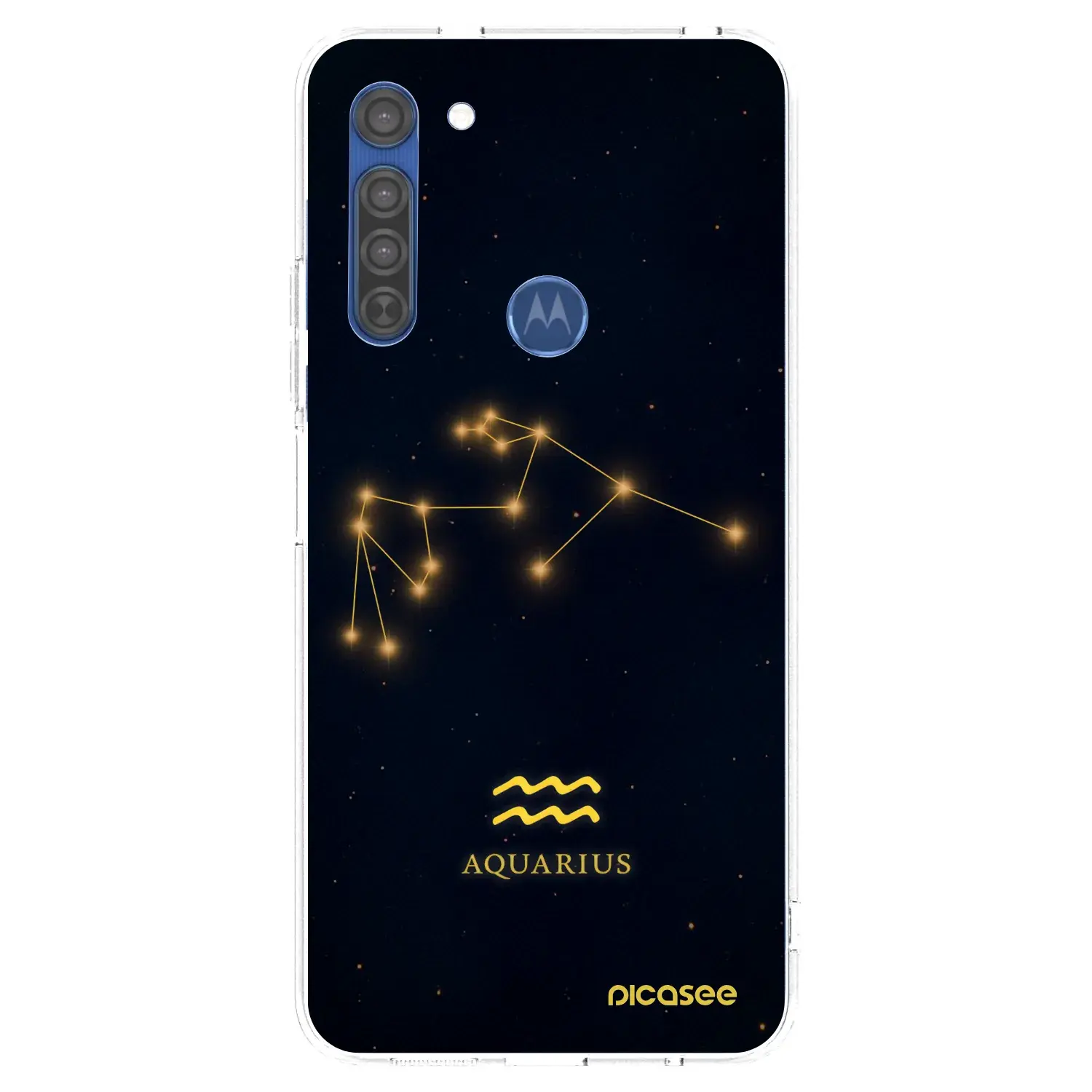 Silikonový průhledný obal pro Motorola Moto G8 - AQUARIUS
