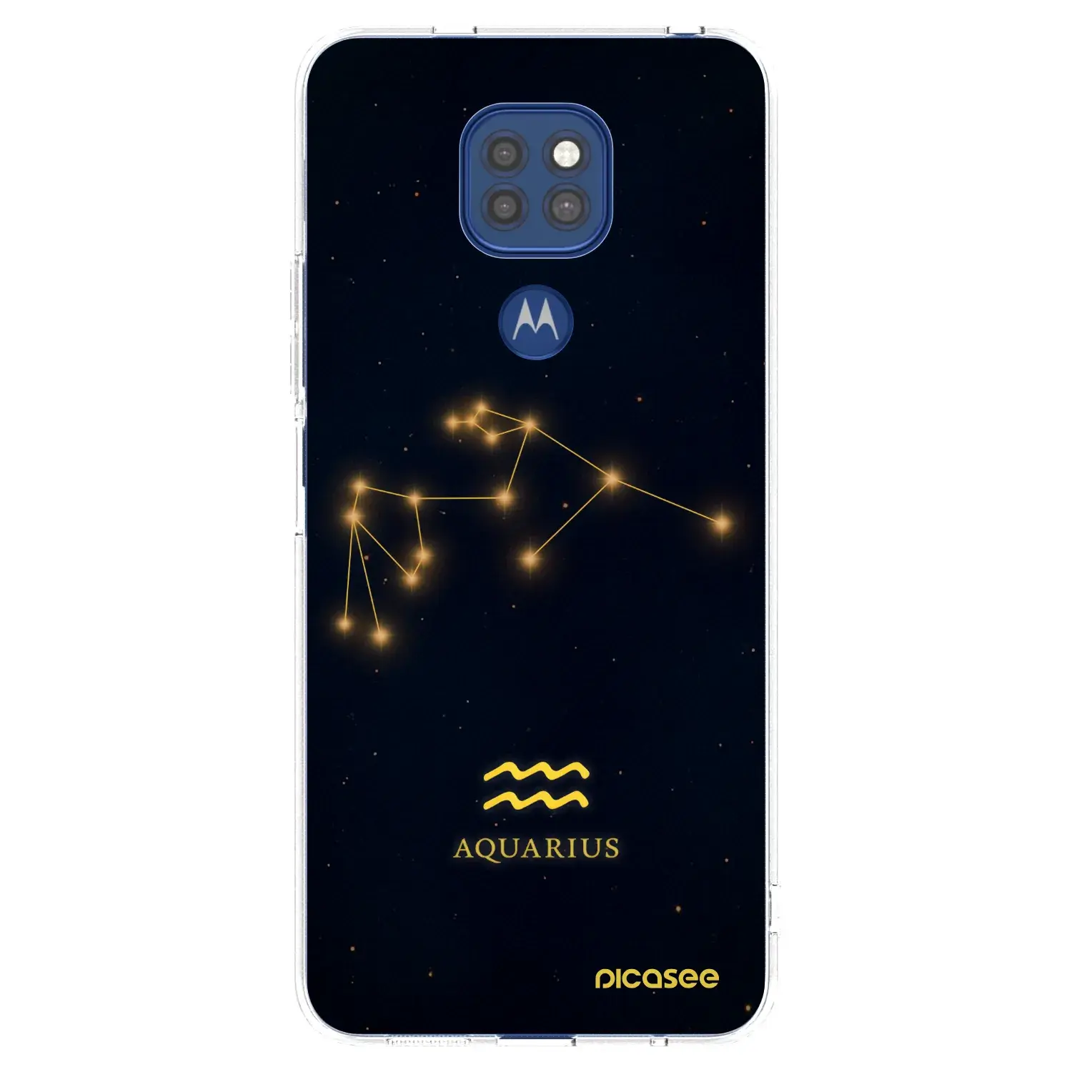 Silikonový průhledný obal pro Motorola Moto G9 Play - AQUARIUS