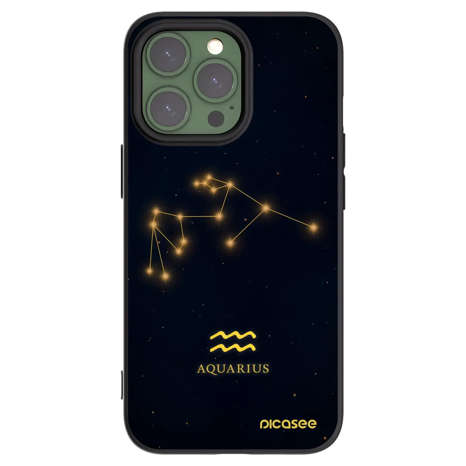 Silikonový černý obal pro Apple iPhone 13 Pro - AQUARIUS