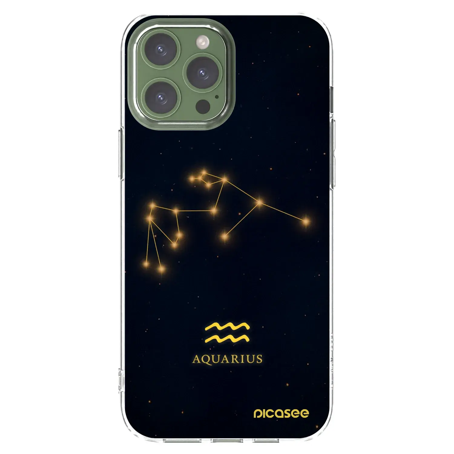 Silikonový průhledný obal pro Apple iPhone 13 Pro Max - AQUARIUS