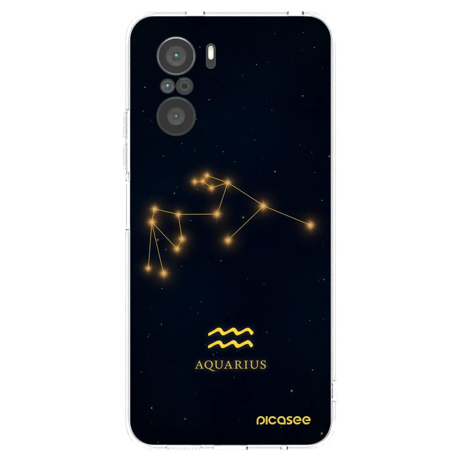 Silikonový průhledný obal pro Xiaomi Poco F3 - AQUARIUS