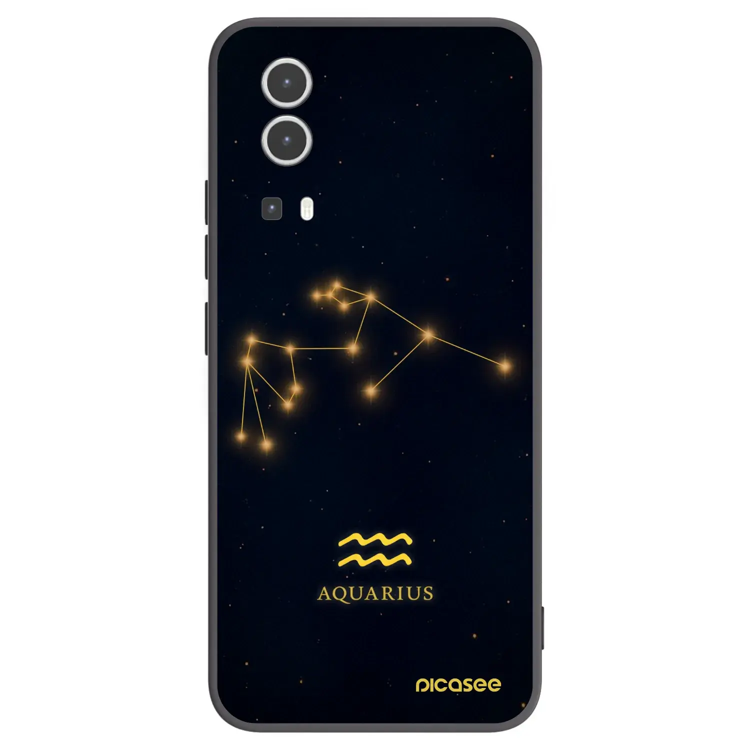 Silikonový černý obal pro Vivo Y72 5G - AQUARIUS