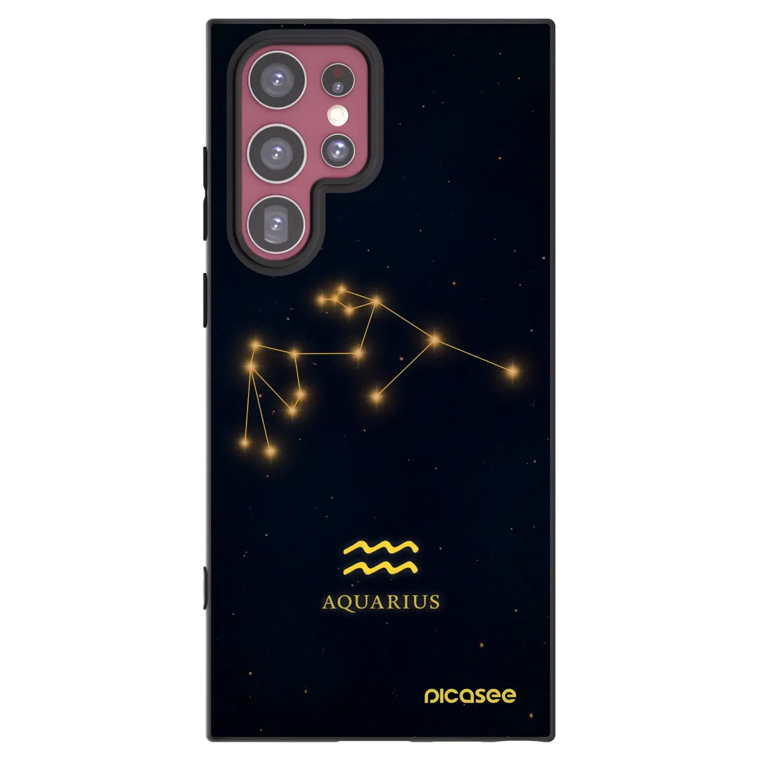 Silikonový černý obal pro Samsung Galaxy S22 Ultra 5G - AQUARIUS