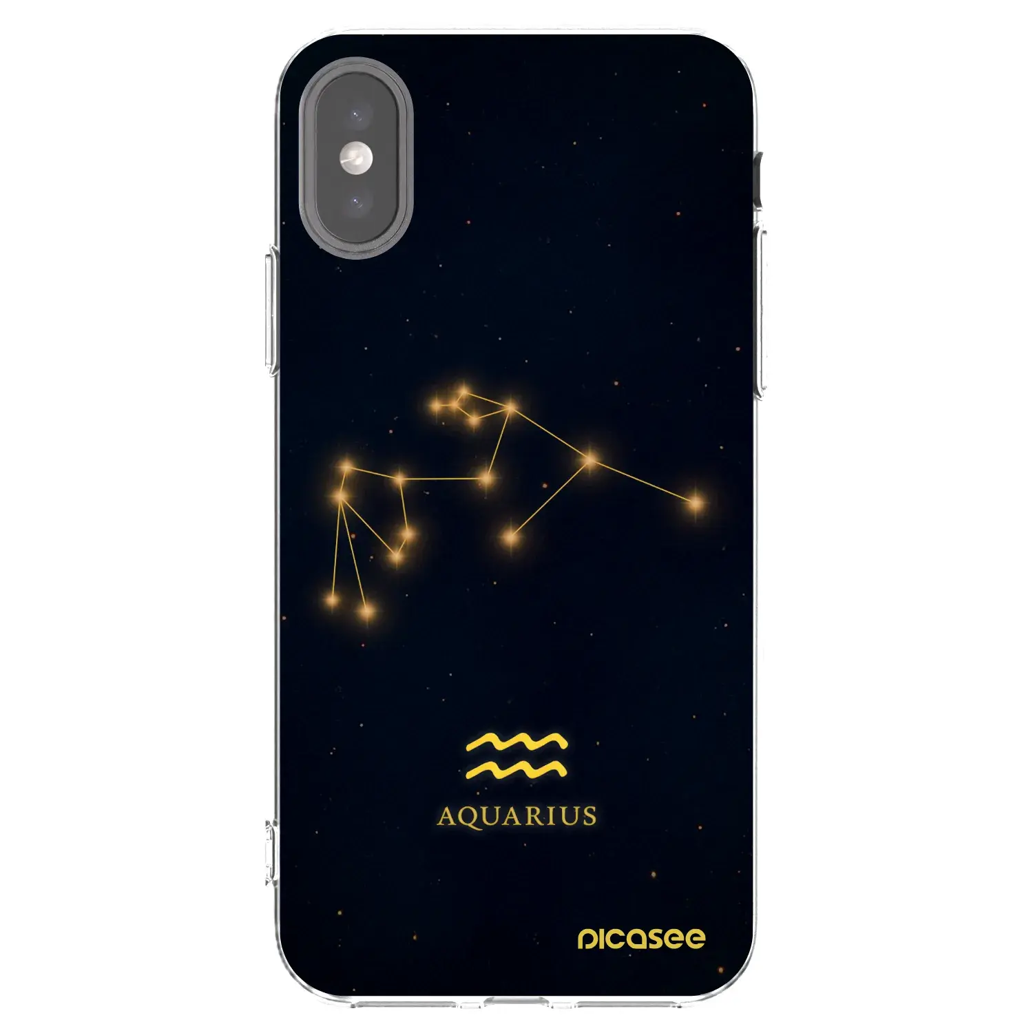 Silikonový průhledný obal pro Apple iPhone X/XS - AQUARIUS
