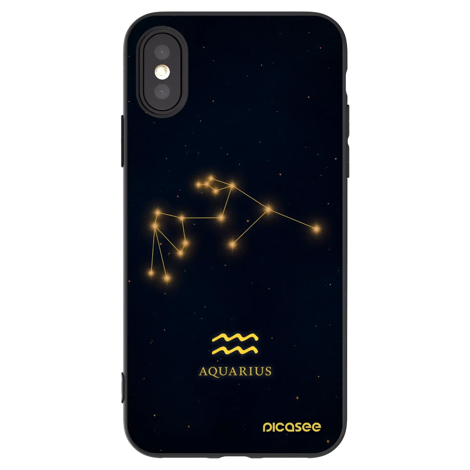 Silikonový černý obal pro Apple iPhone X/XS - AQUARIUS