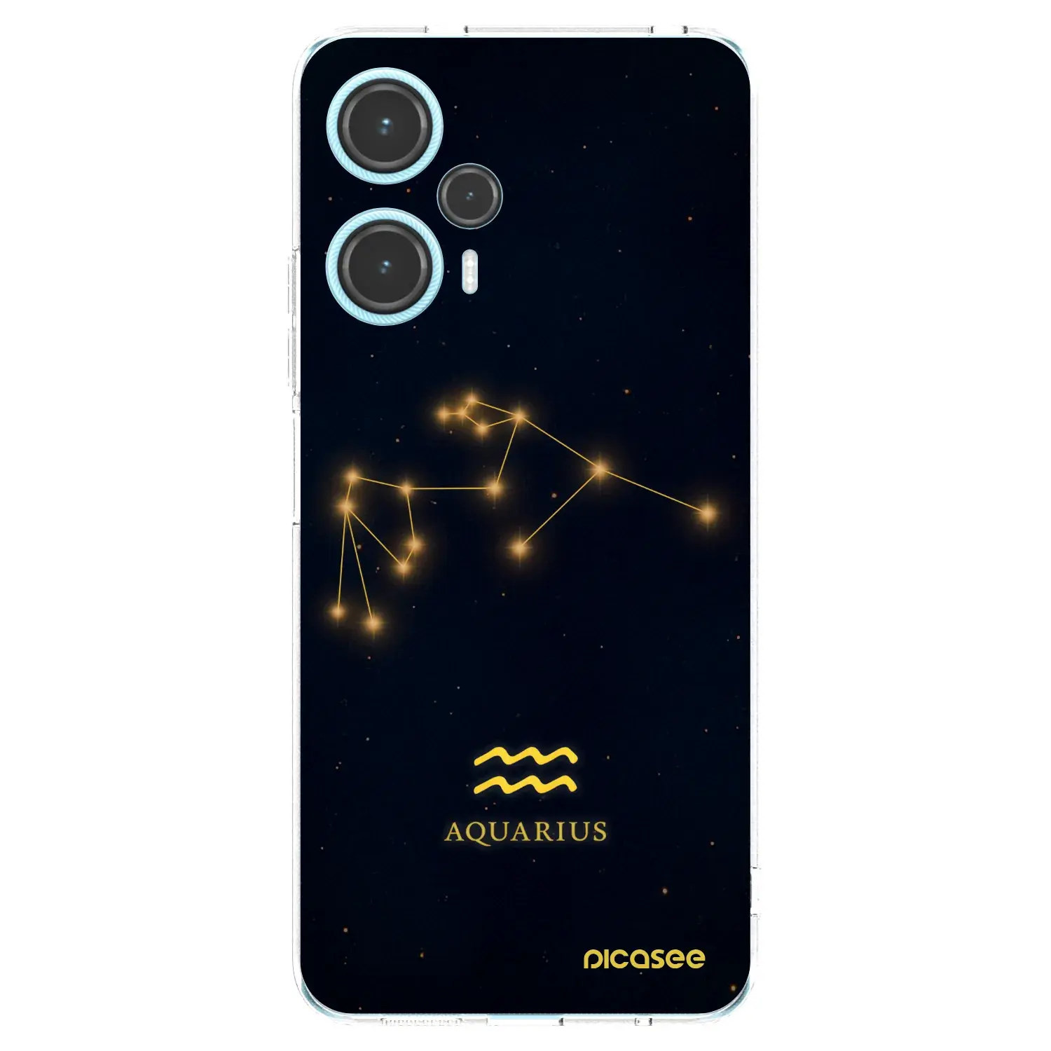 Silikonový průhledný obal pro Xiaomi Poco F5 - AQUARIUS
