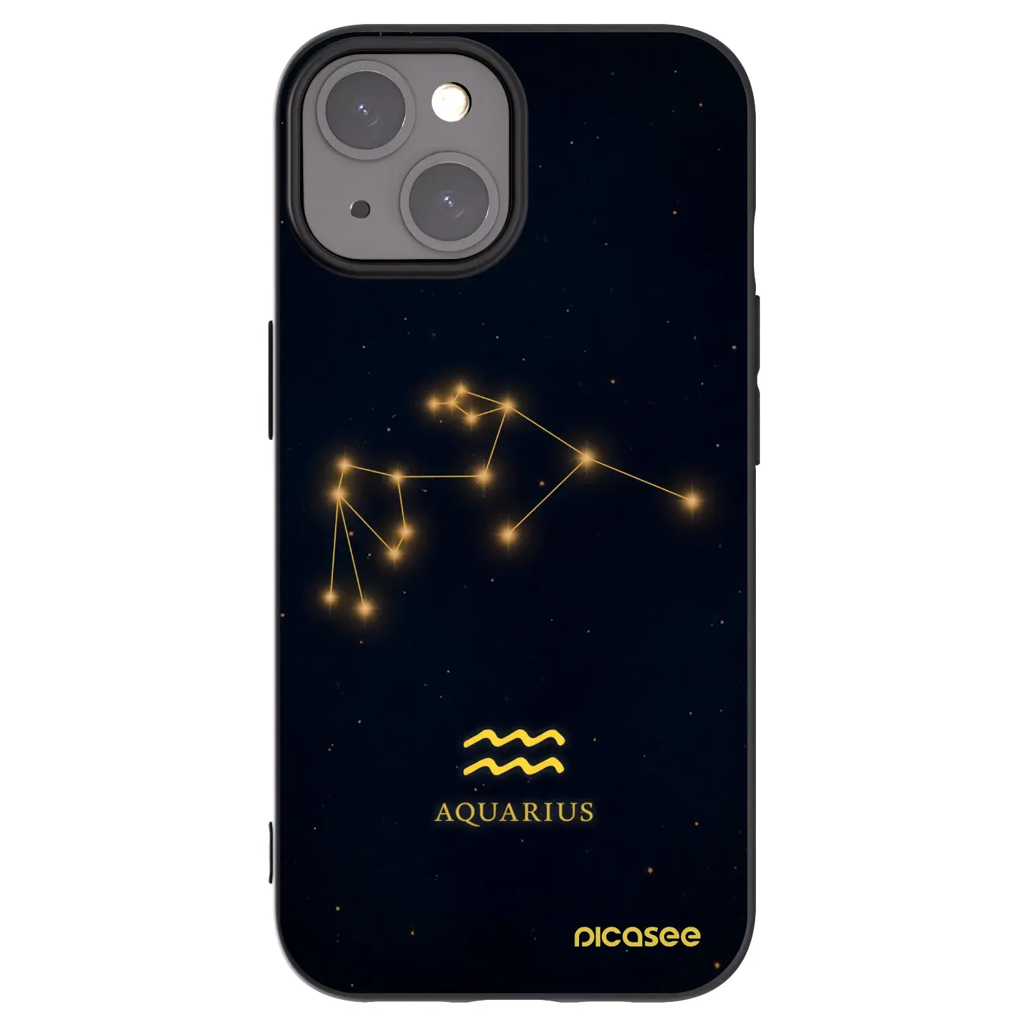 Silikonový černý obal pro Apple iPhone 15 - AQUARIUS