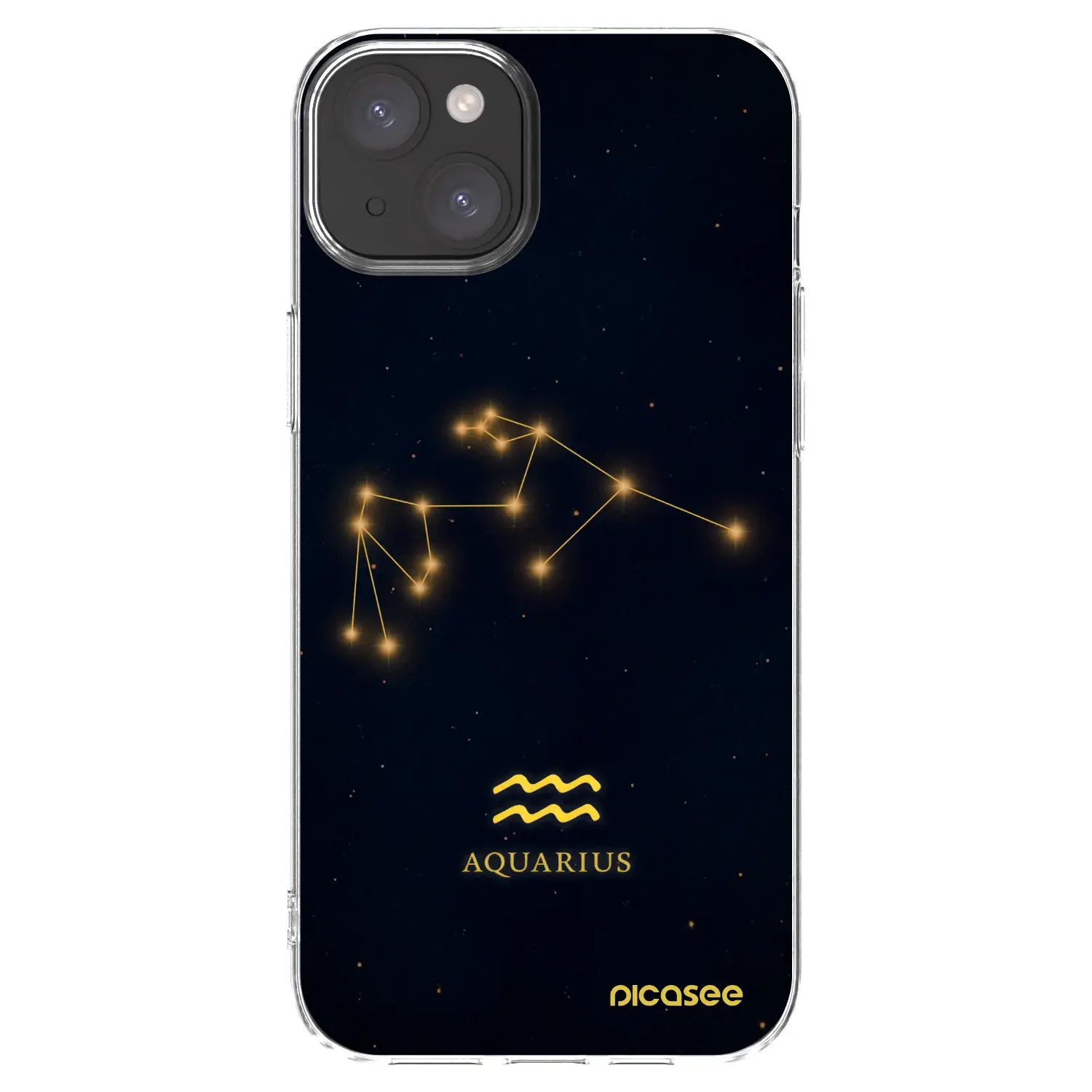 Silikonový průhledný obal pro Apple iPhone 15 Plus - AQUARIUS