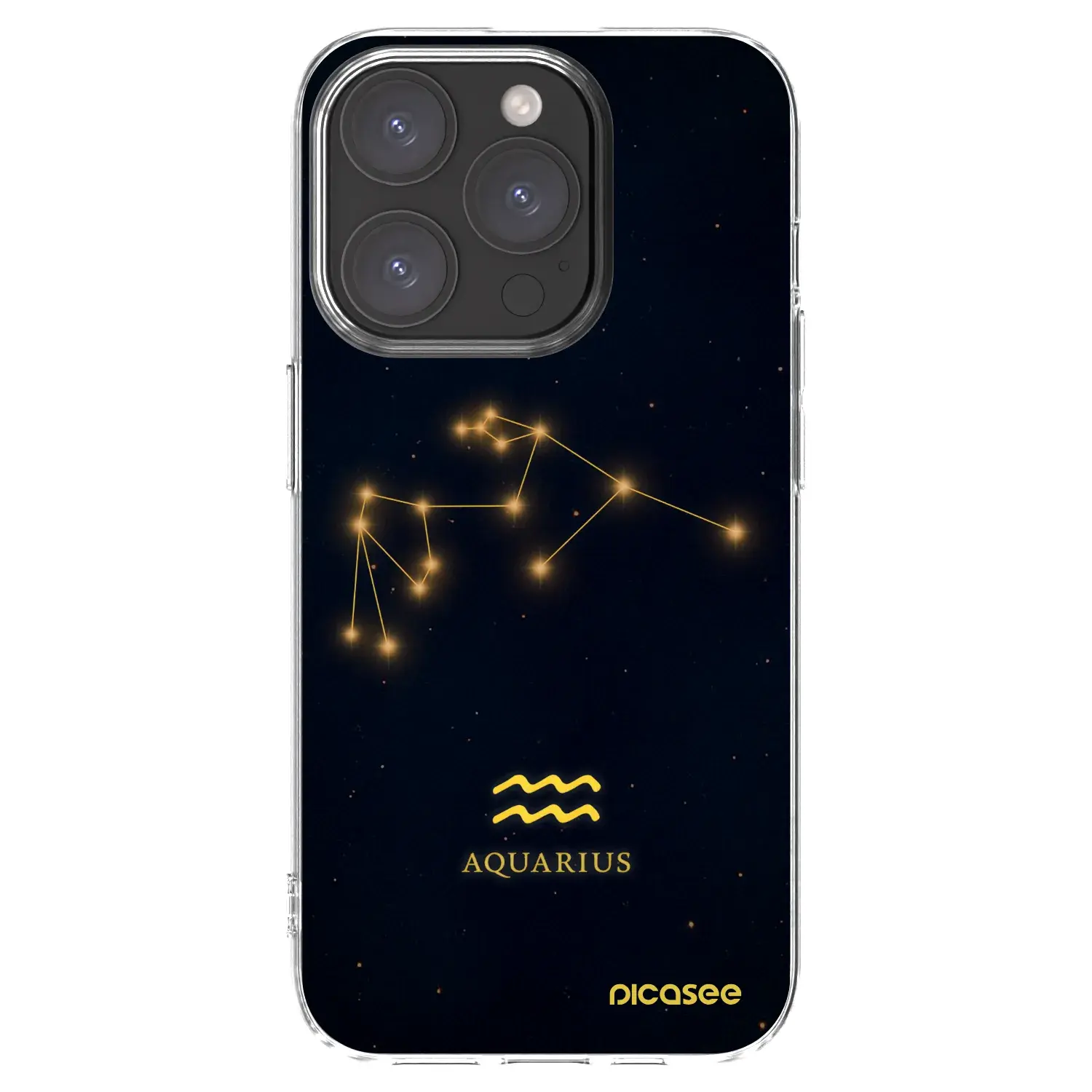 Silikonový průhledný obal pro Apple iPhone 15 Pro - AQUARIUS