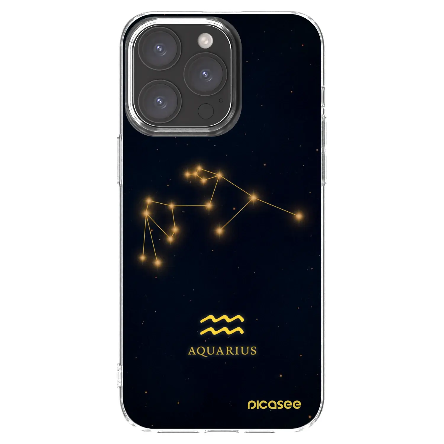 Silikonový průhledný obal pro Apple iPhone 15 Pro Max - AQUARIUS