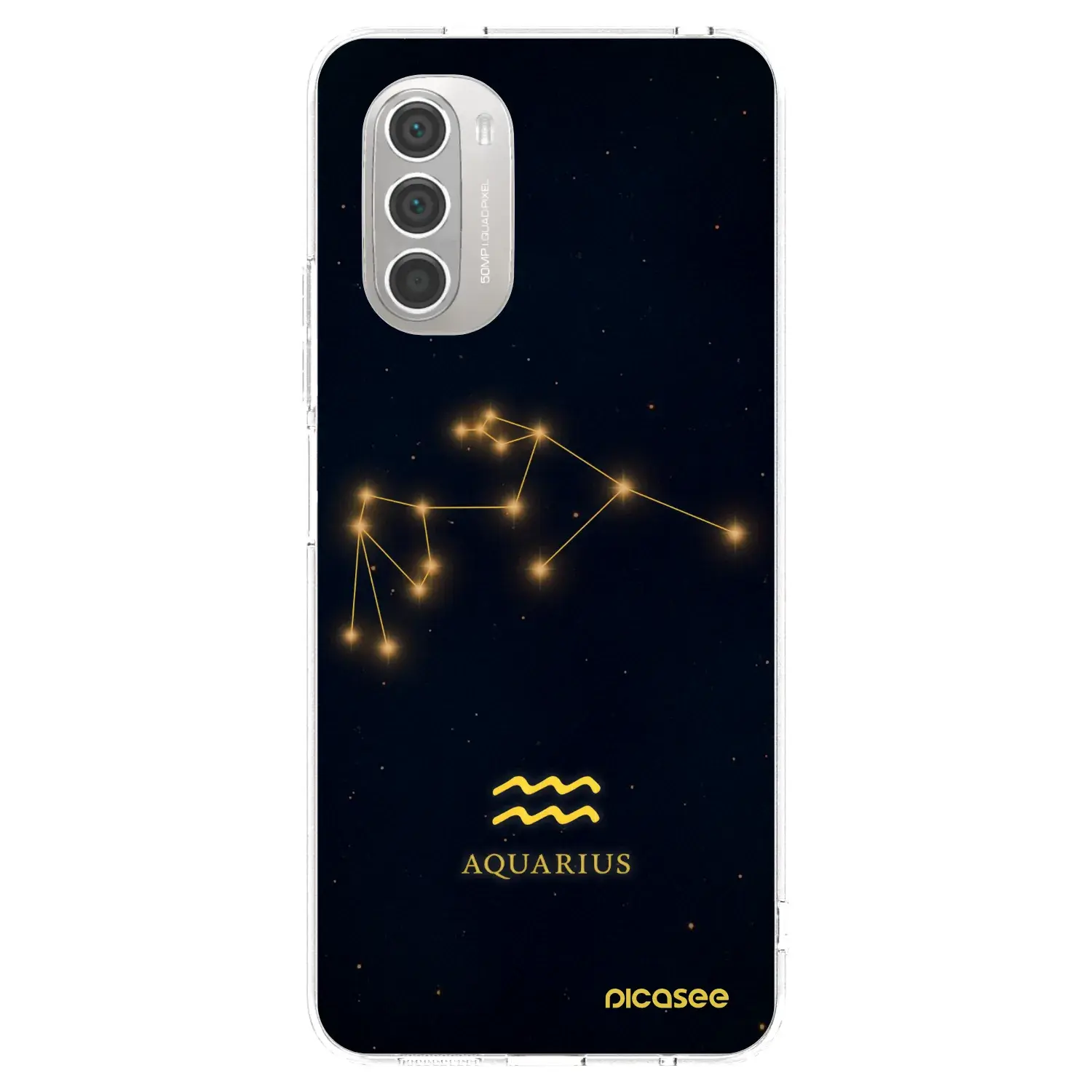 Silikonový průhledný obal pro Motorola Moto G51 - AQUARIUS
