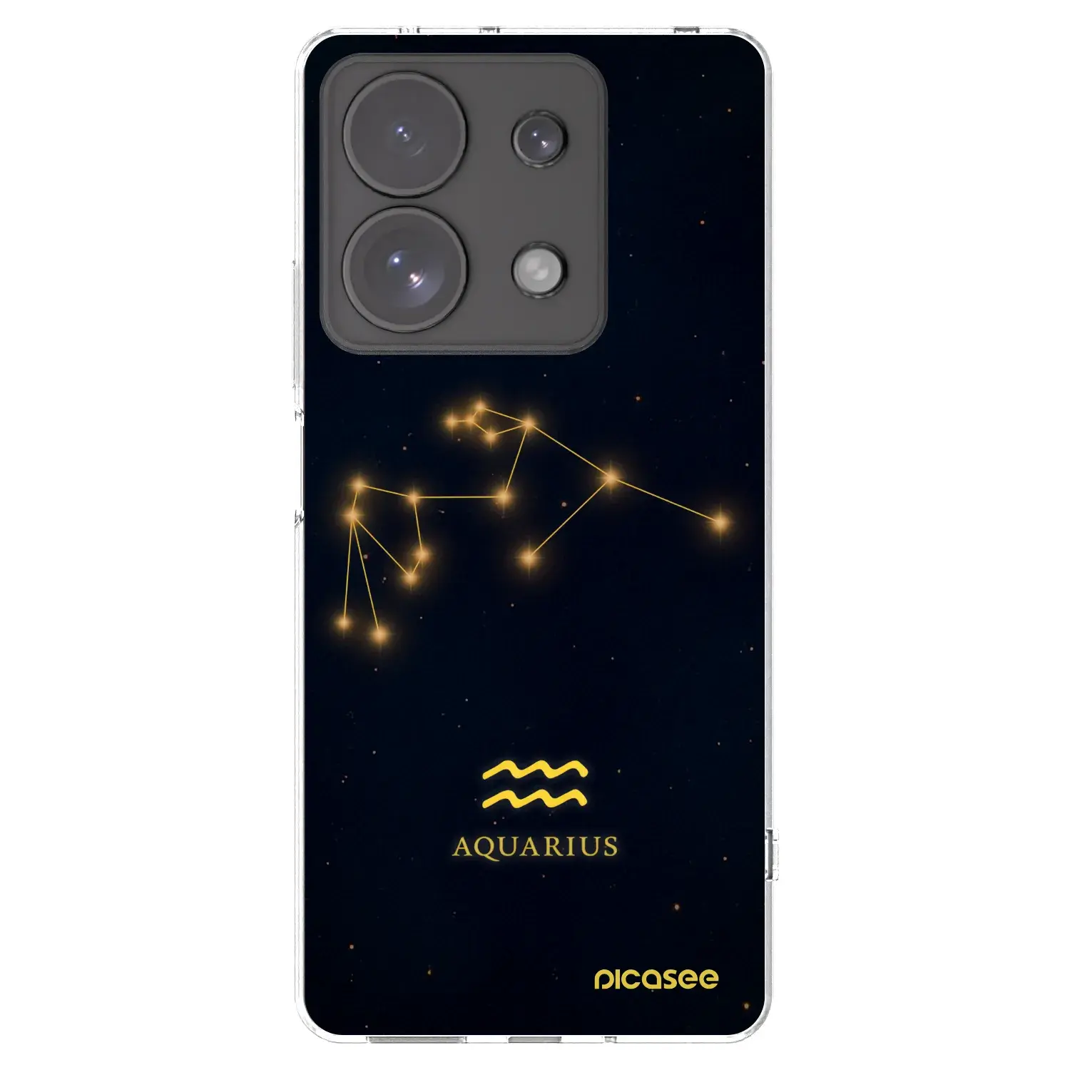 Silikonový průhledný obal pro Xiaomi Redmi Note 13 Pro 4G - AQUARIUS