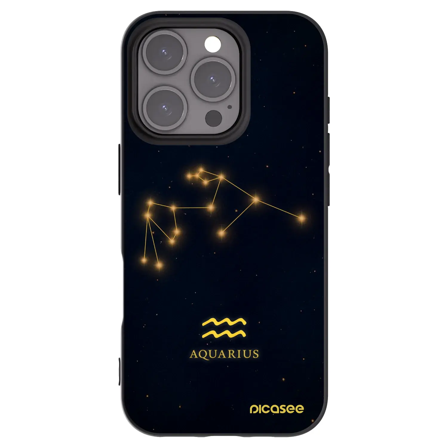 Silikonový černý obal pro Apple iPhone 16 Pro - AQUARIUS