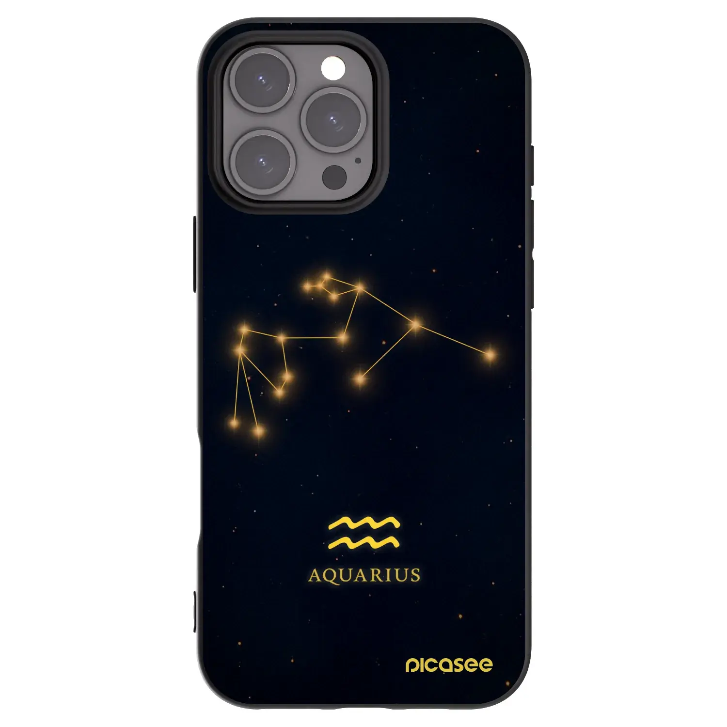 Silikonový černý obal pro Apple iPhone 16 Pro Max - AQUARIUS