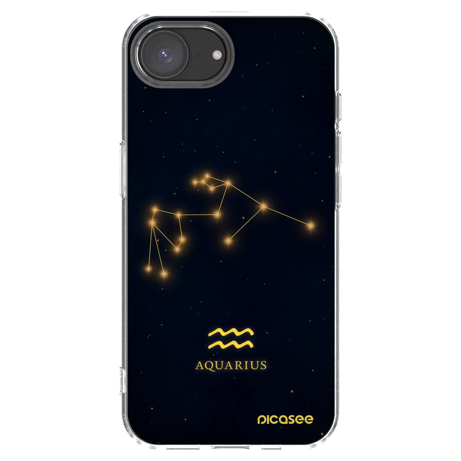 Silikonový průhledný obal pro Apple iPhone 16e - AQUARIUS