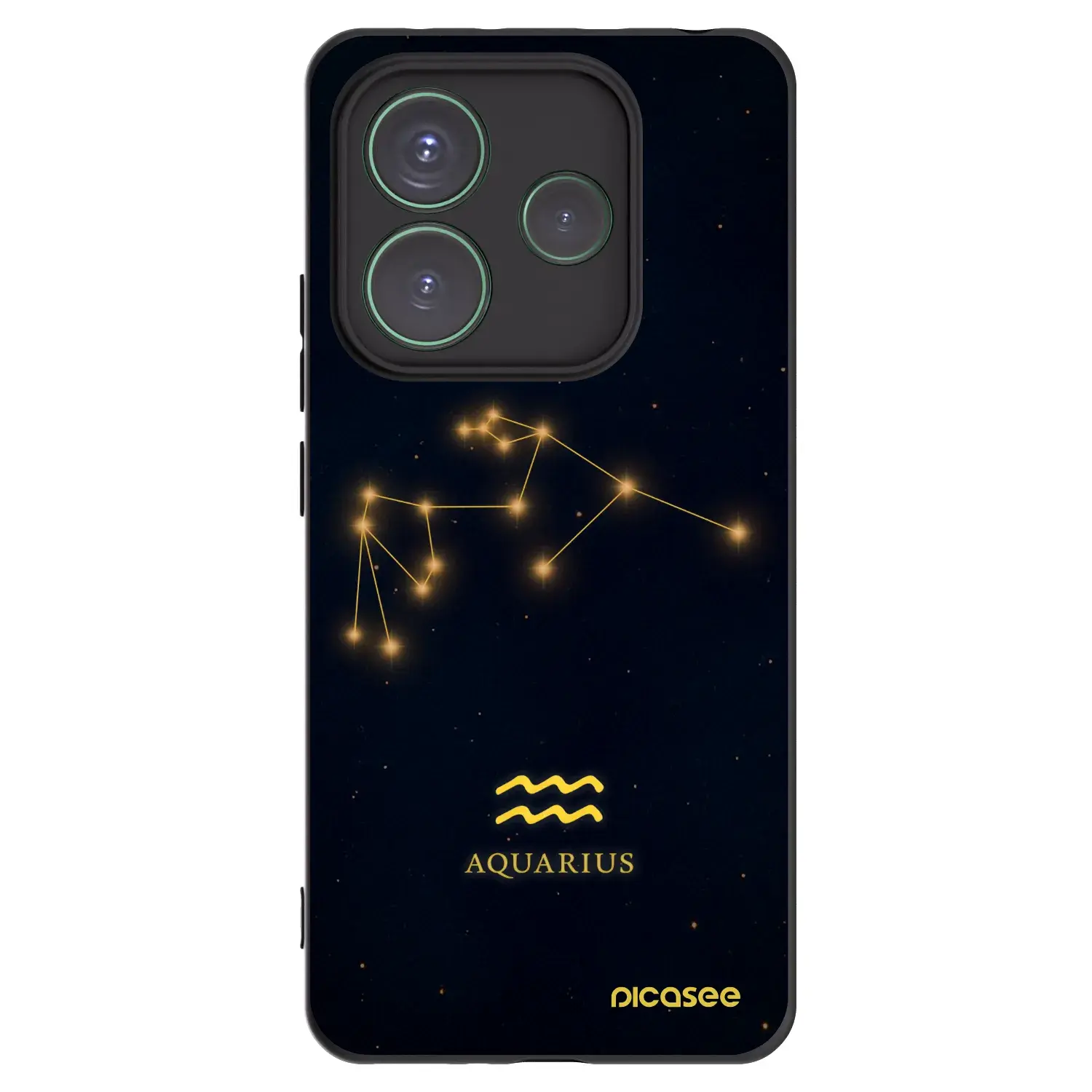 Silikonový černý obal pro Xiaomi Redmi Note 14 5G - AQUARIUS