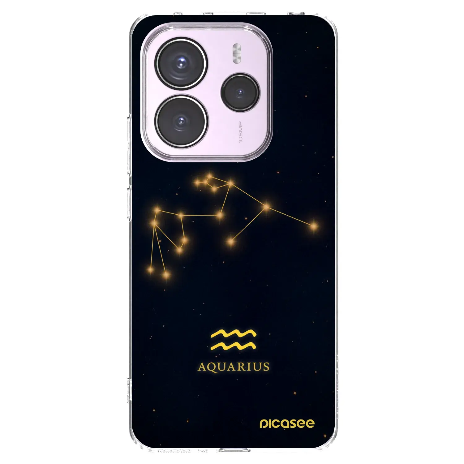 Silikonový průhledný obal pro Xiaomi Redmi Note 14 5G - AQUARIUS