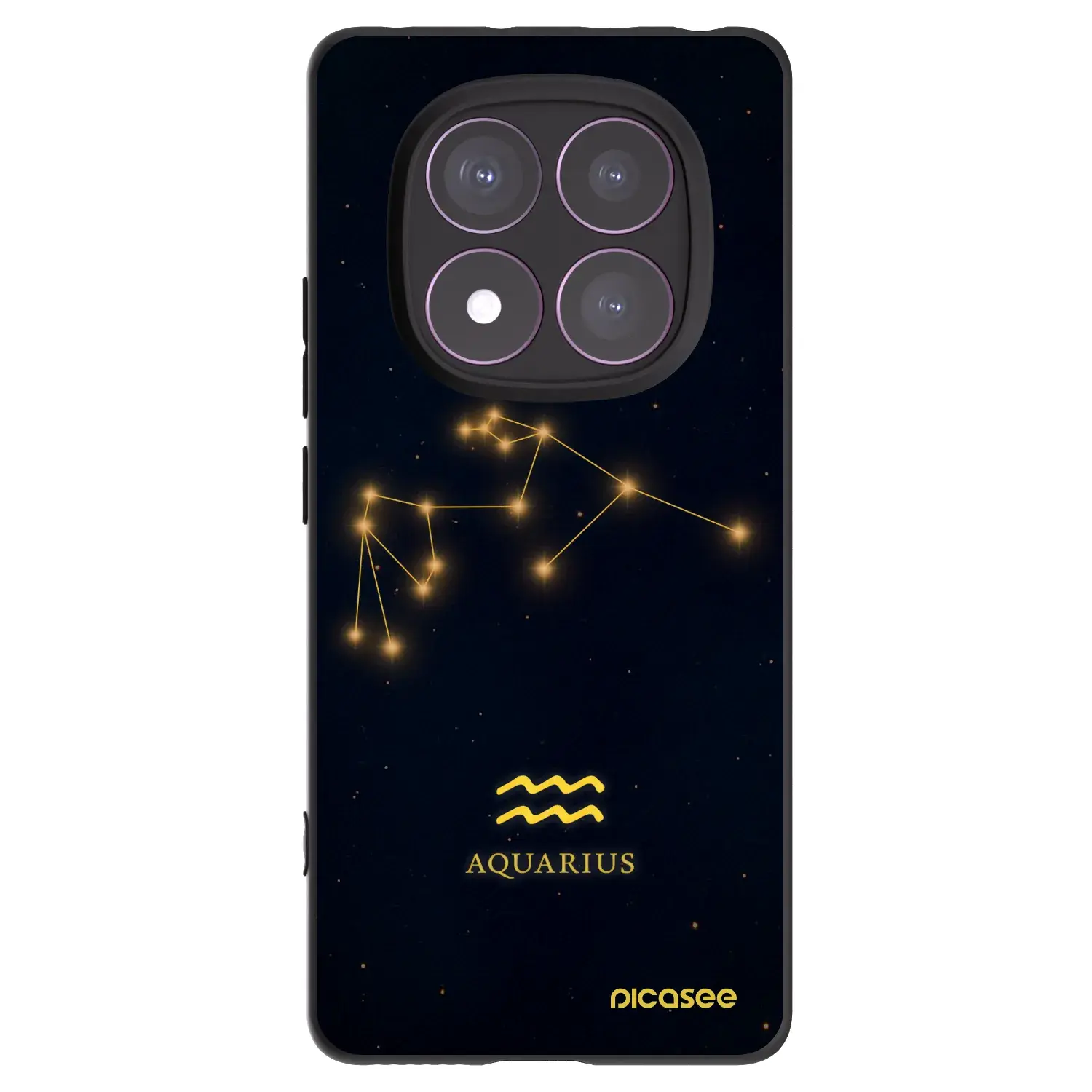 Silikonový černý obal pro Xiaomi Redmi Note 14 Pro 4G - AQUARIUS