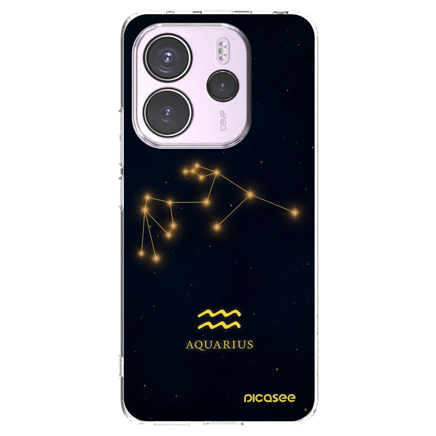 Silikonový průhledný obal pro Xiaomi Redmi Note 14 4G - AQUARIUS