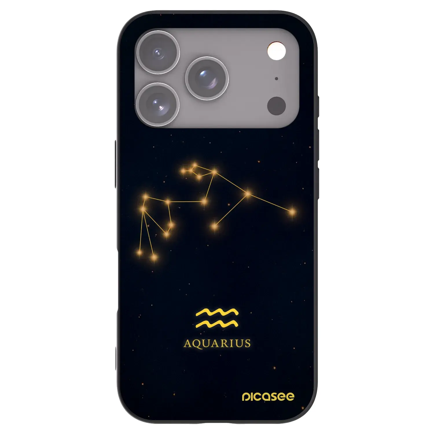 Silikonový černý obal pro Apple iPhone 17 Pro - AQUARIUS